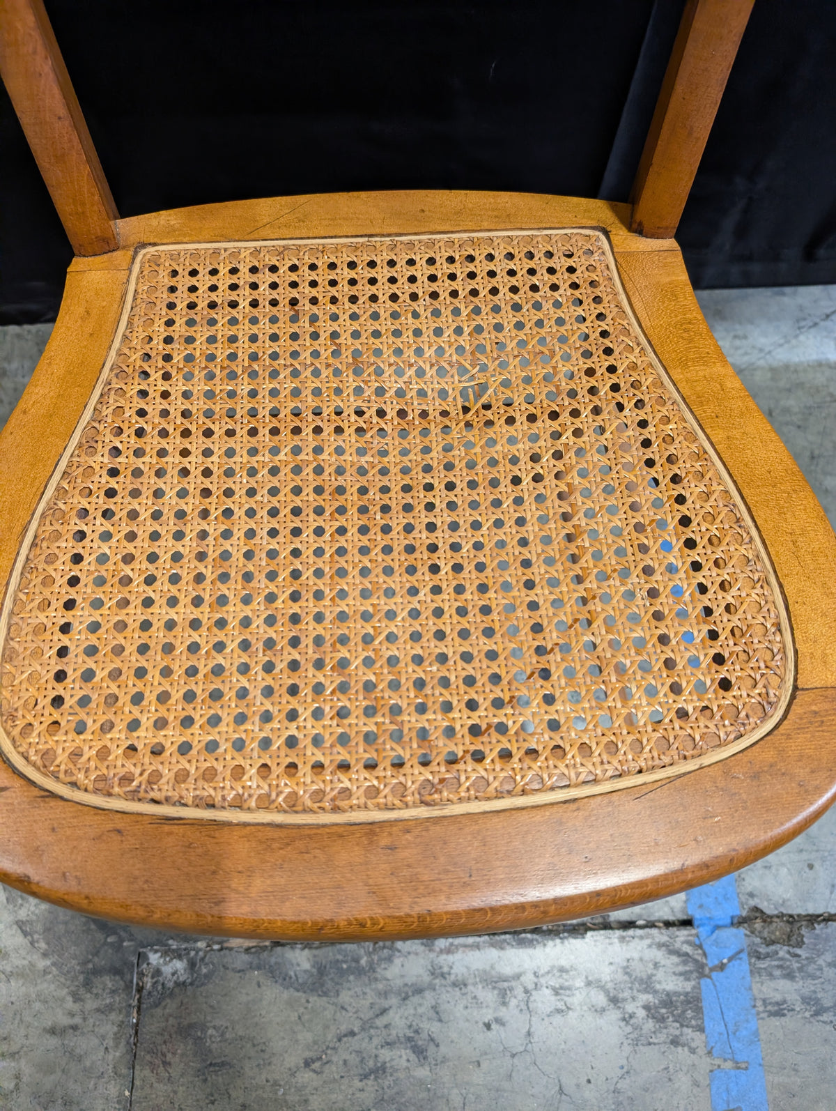 Classic Hardwood Dining Chair with Woven Cane Seat