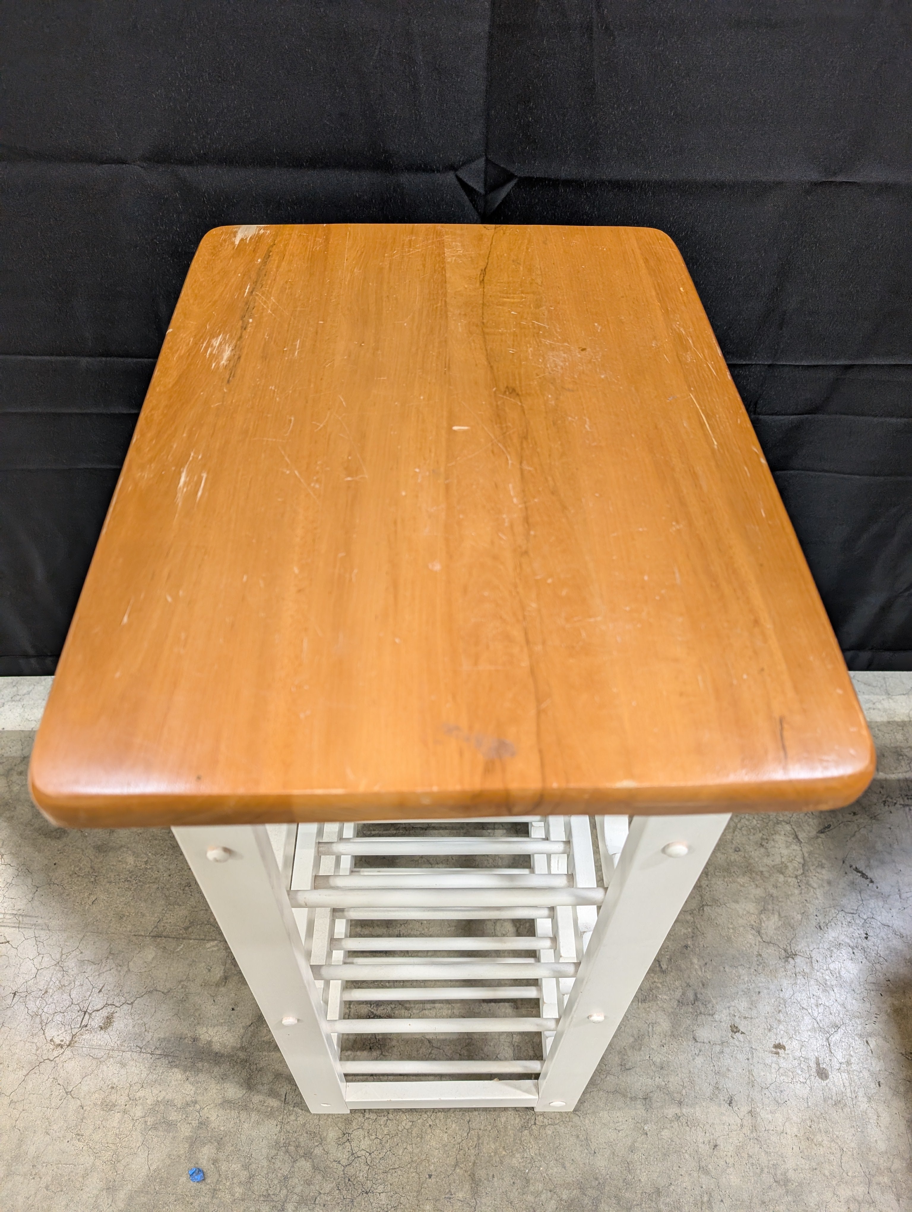 Two-Tone Wooden Wine Rack with Tabletop Surface