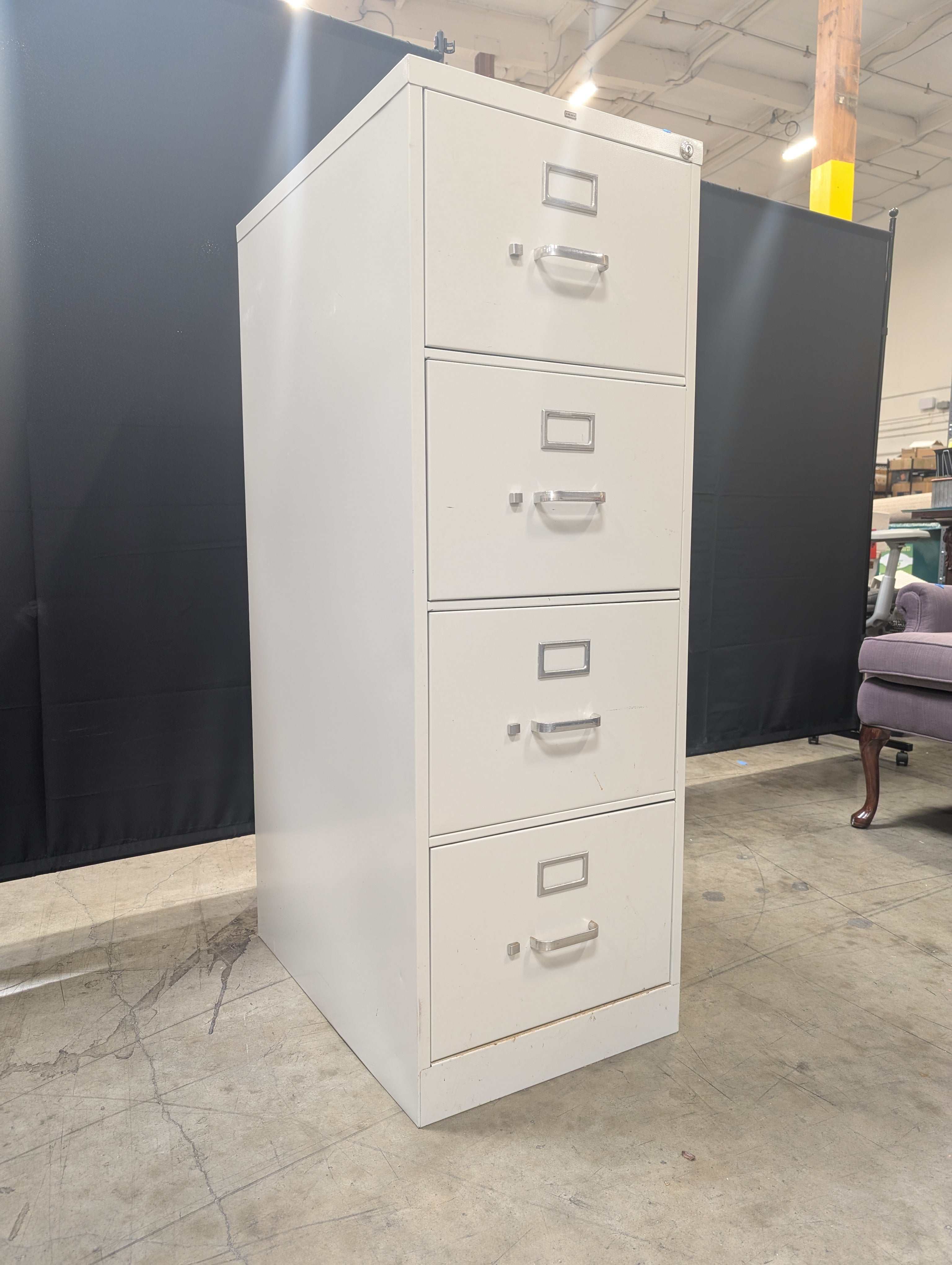 HON Gray Four-Drawer Filing Cabinet