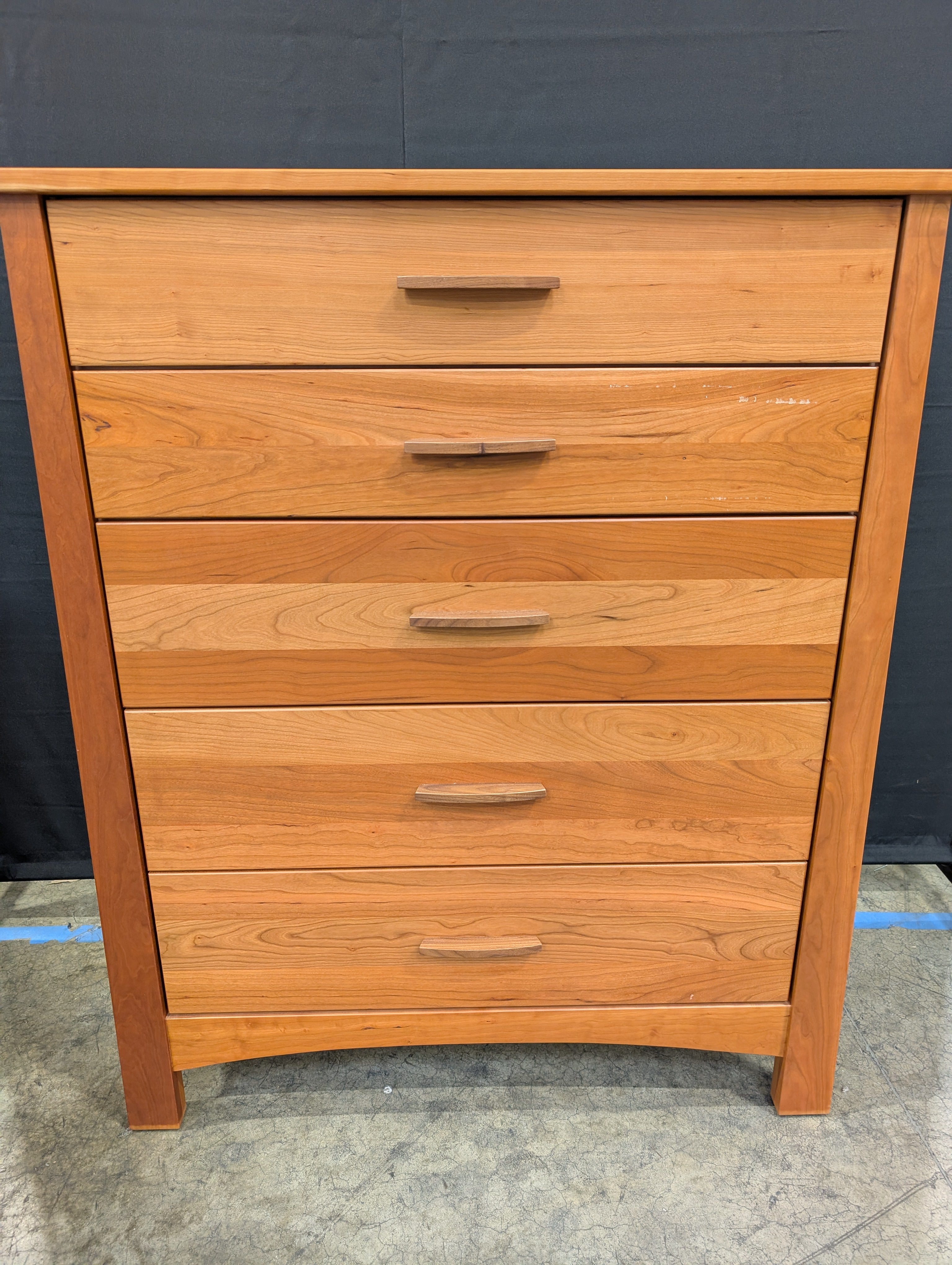Wood Castle Five-Drawer Chest
