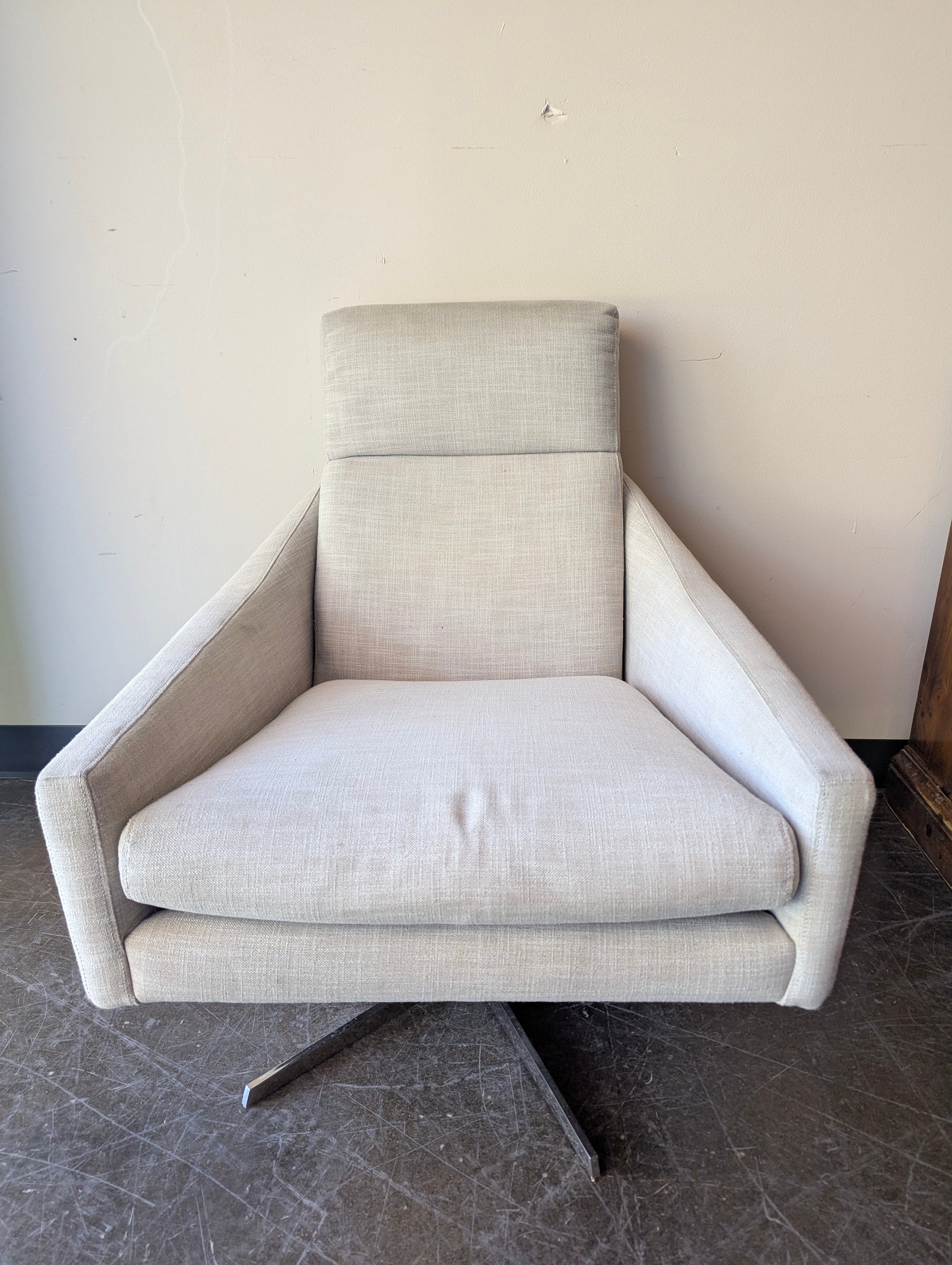 Contemporary Upholstered High-Back Accent Chair