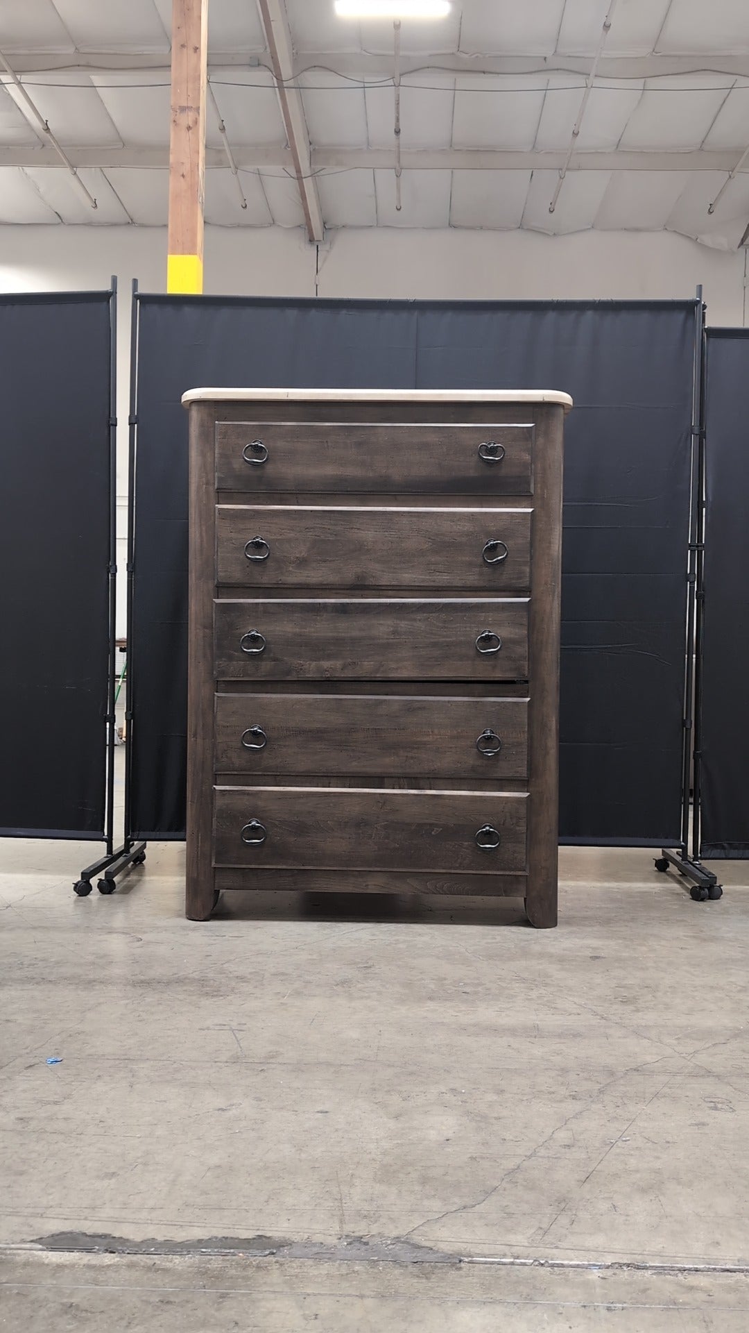 Bassett Furniture Five-Drawer Dark Wood Chest 20150251