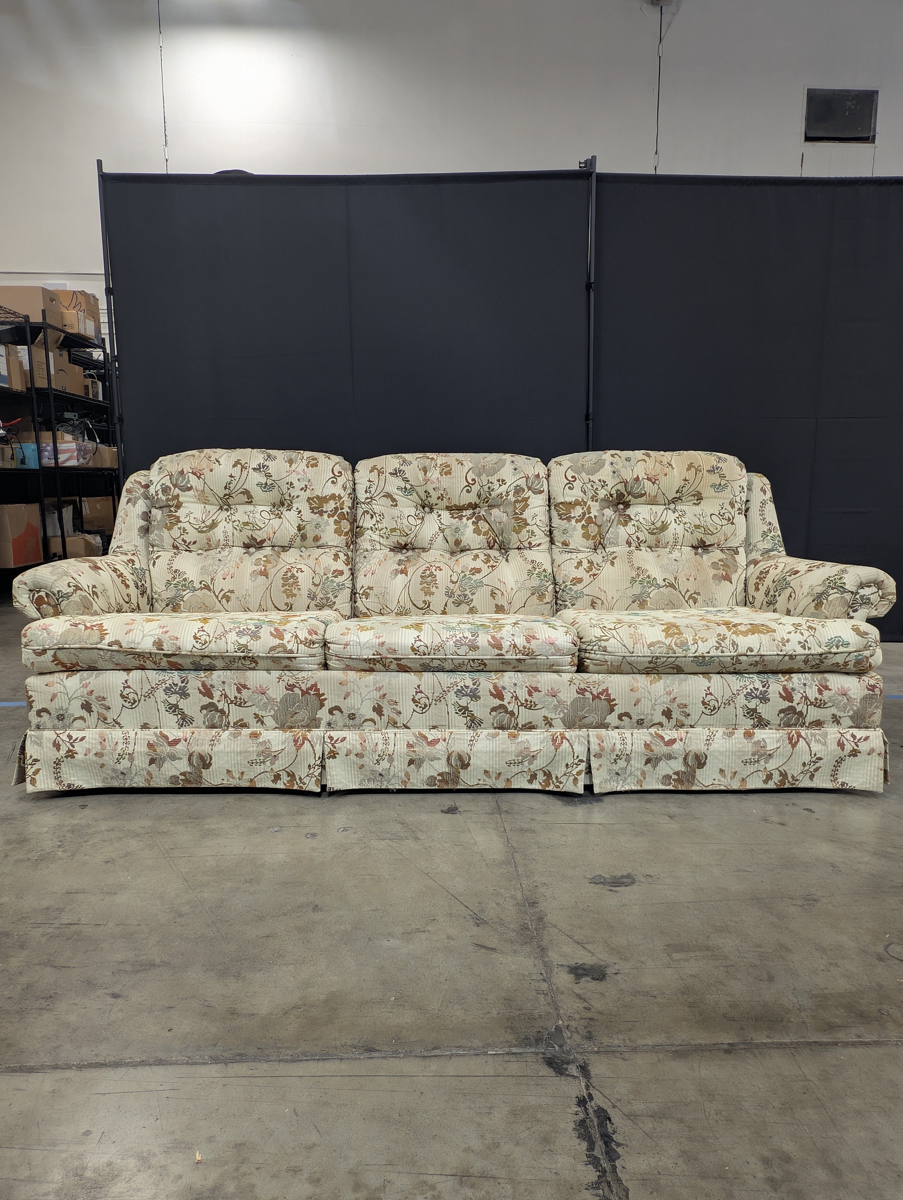 Vintage Style Floral Stratford Company Three-Seater Sofa