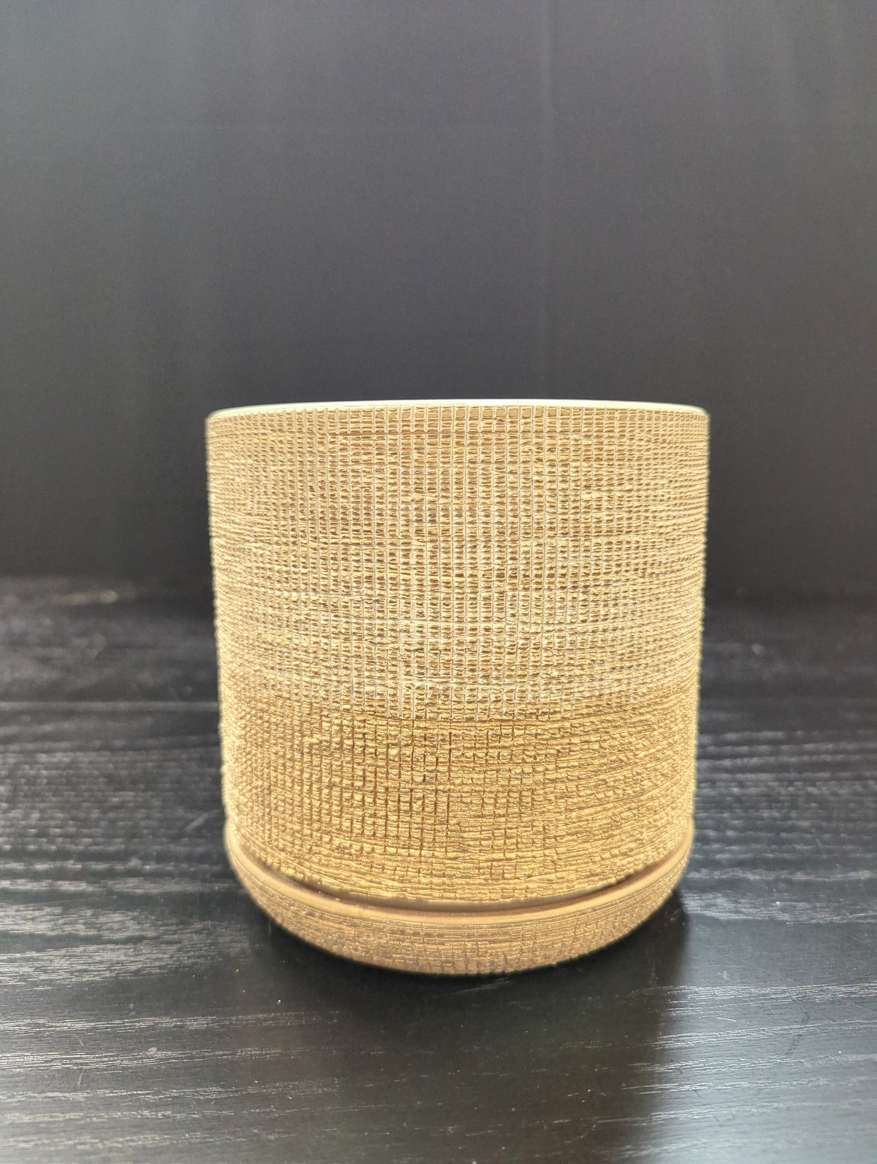 Textured Cylindrical Woven Planter Pot