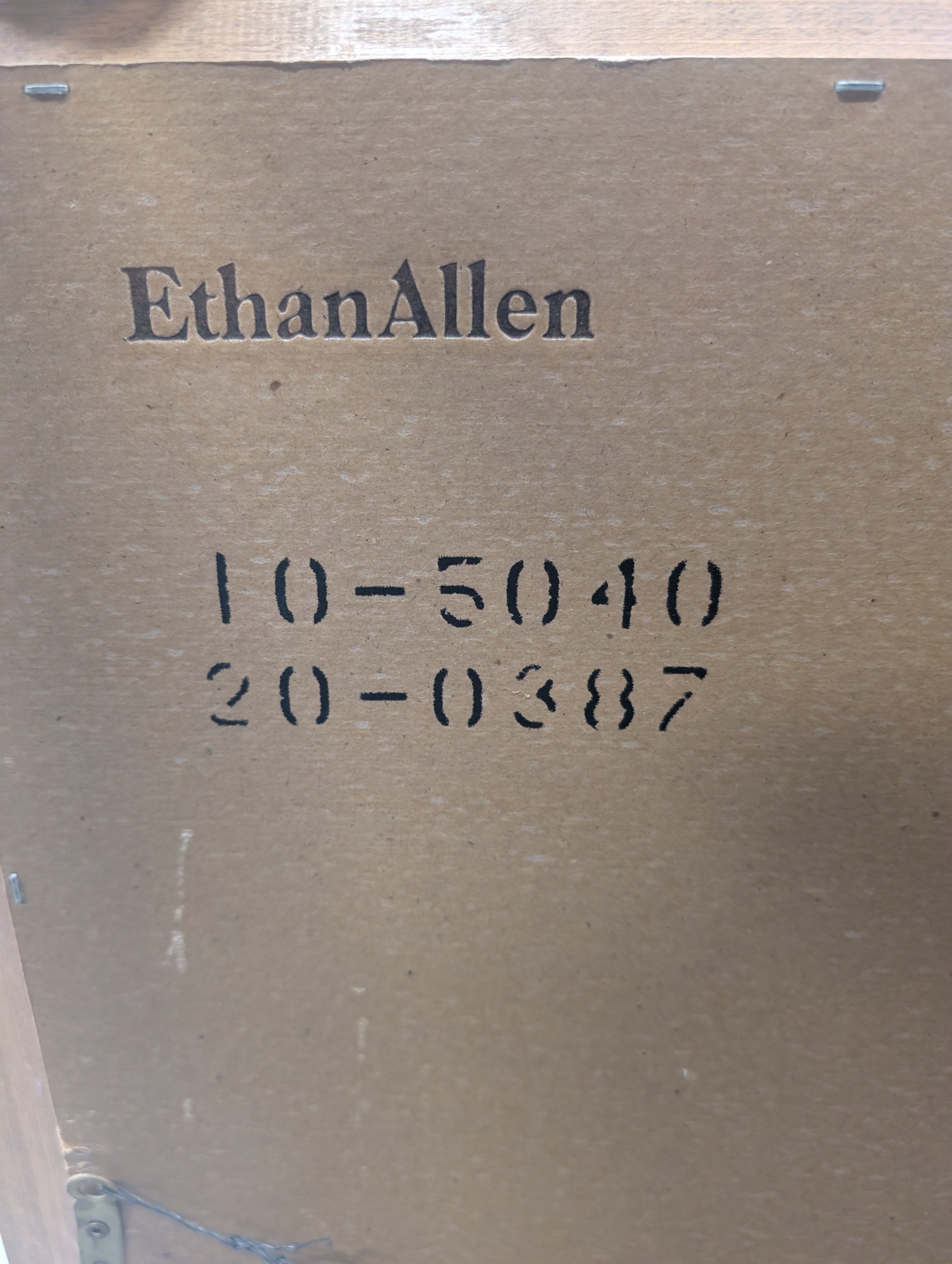 Ethan Allen Rectangular Wall Mirror in Stained Wood