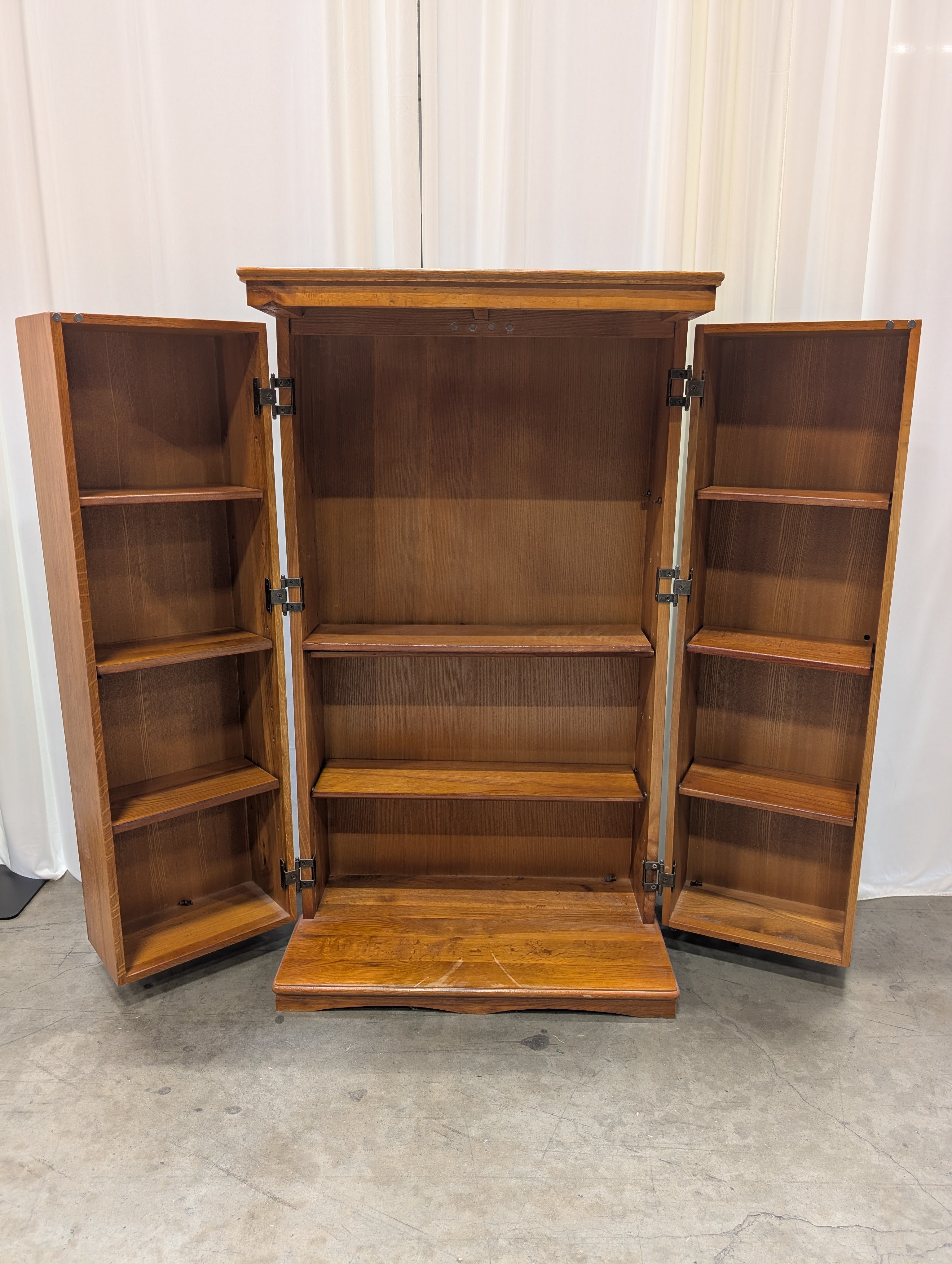 Mission Style Two Door Media Cabinet in Oak