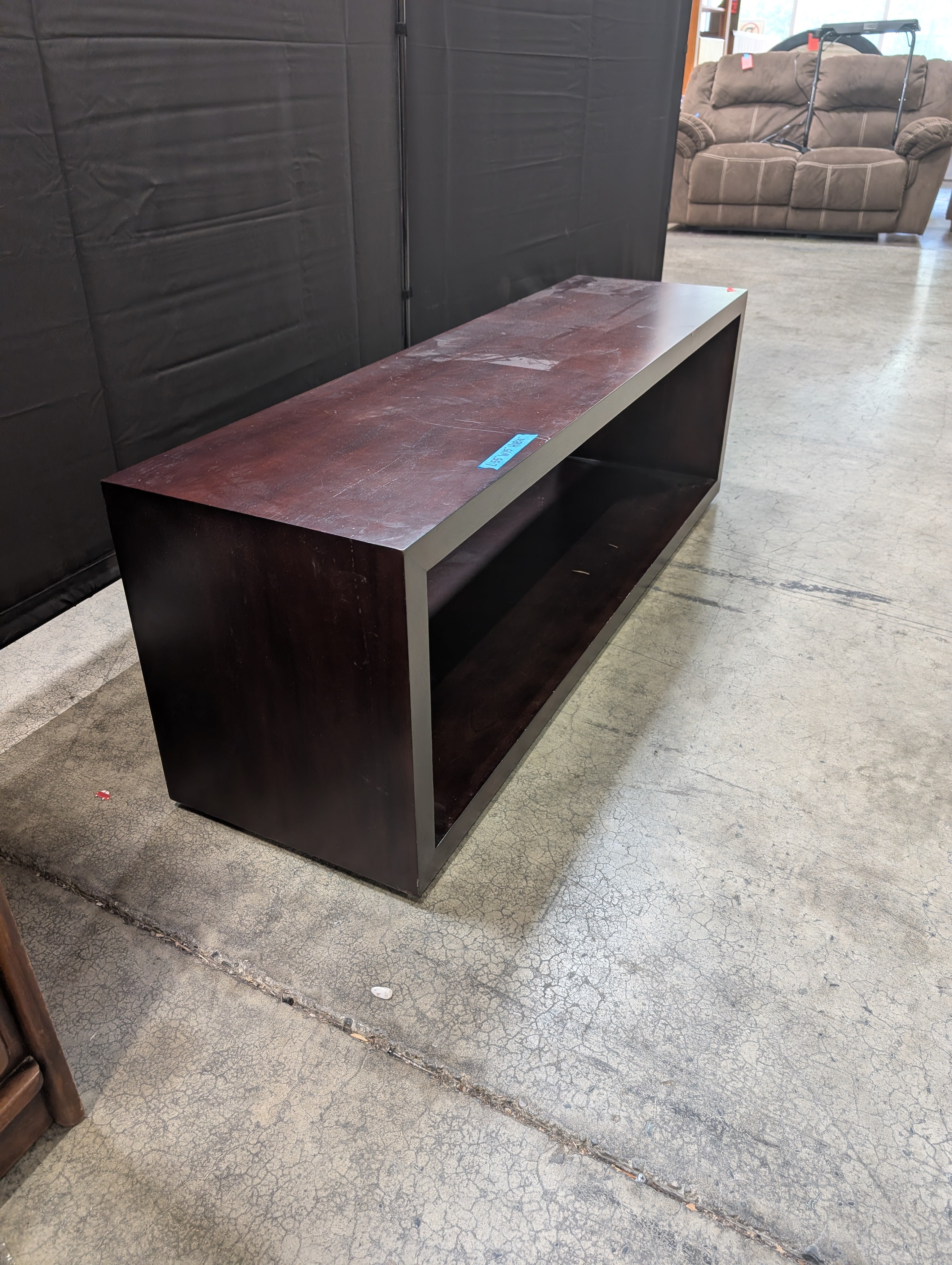 Tall Open Back Bookcase in Dark Wood