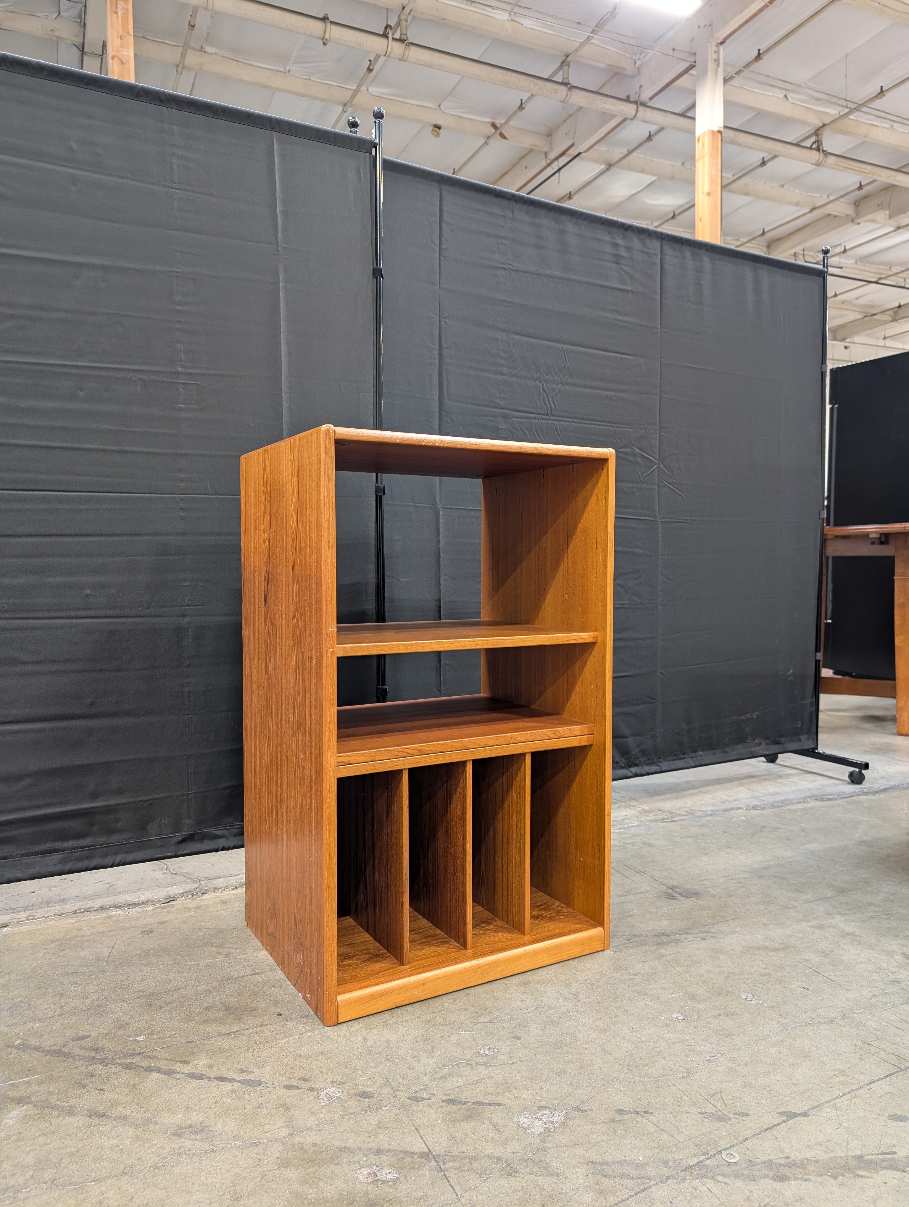 Made in Denmark Wooden Shelving Unit with Record Dividers