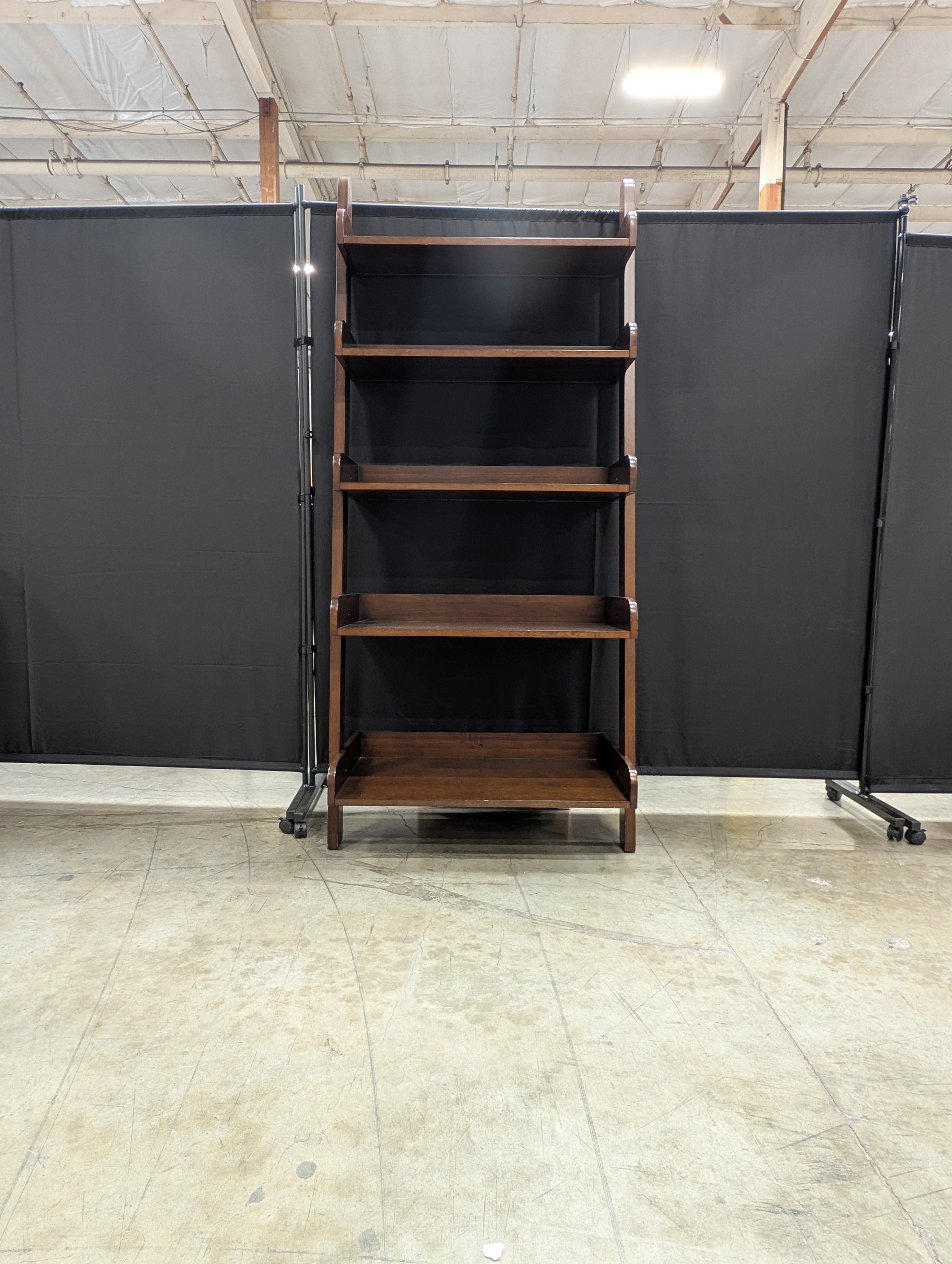 Five-Tier Dark Wood Freestanding Storage Shelf