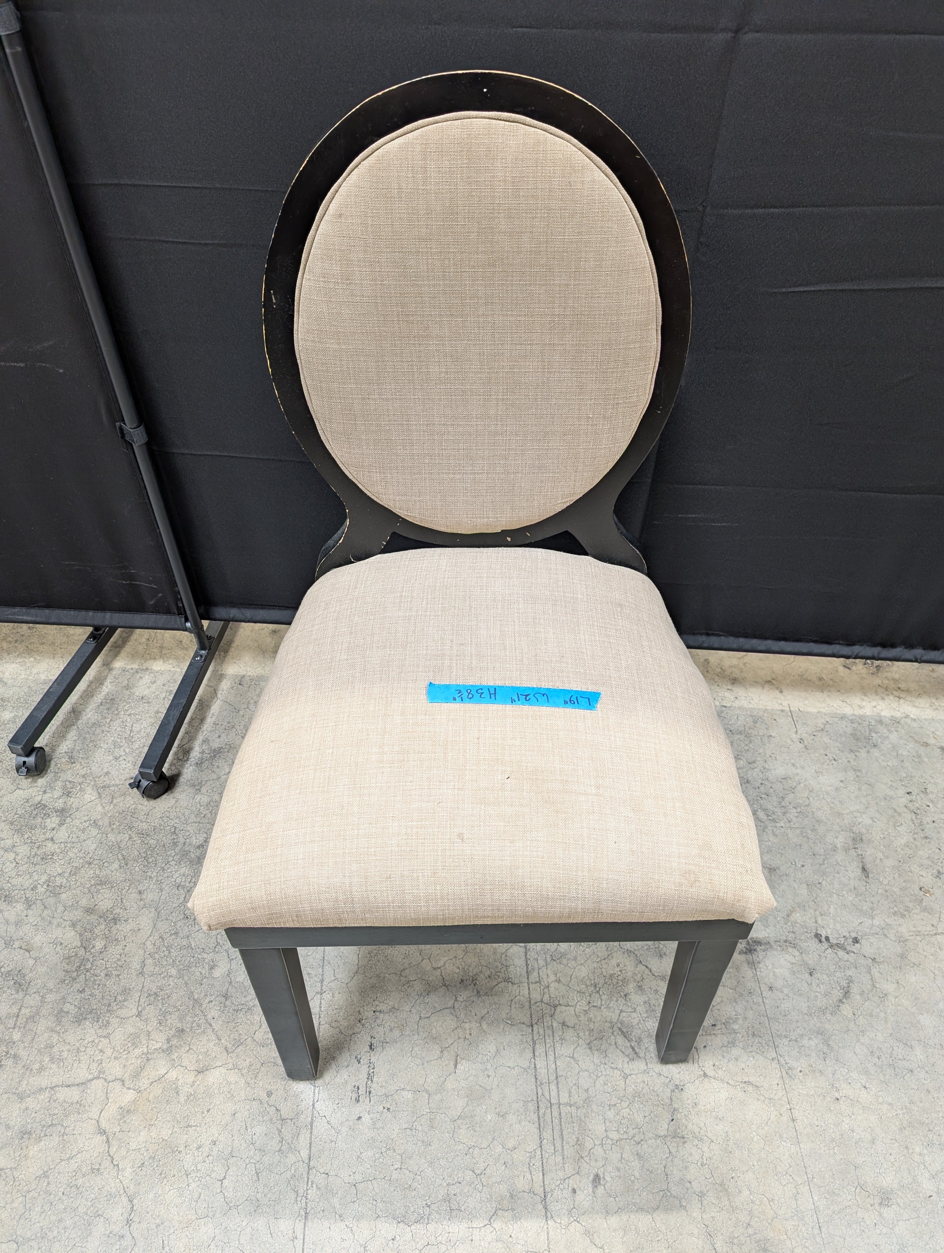 Transitional Wood Frame Upholstered Dining Chairs
