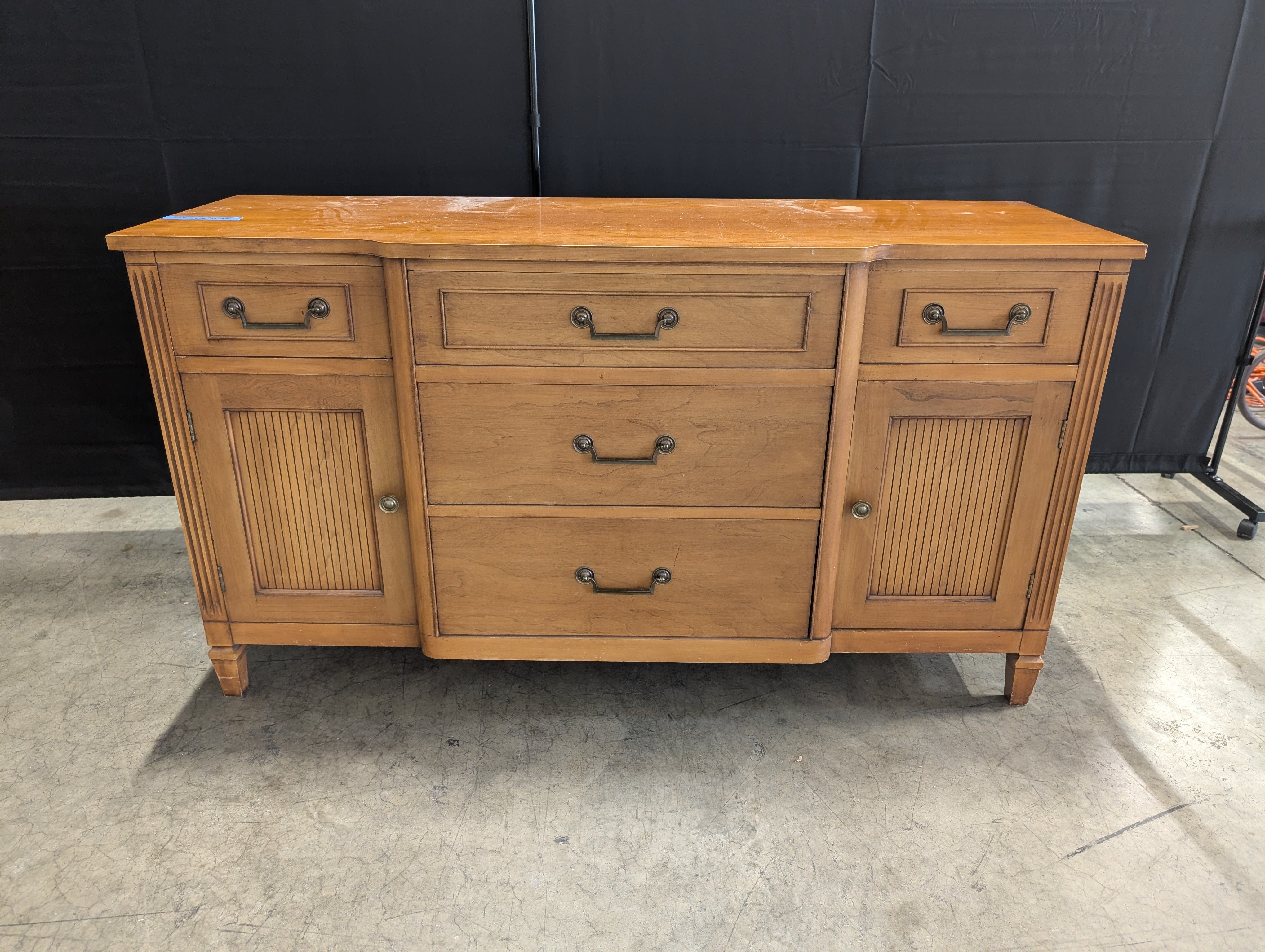 Traditional Wood Buffet Sideboard with Multiple Drawers