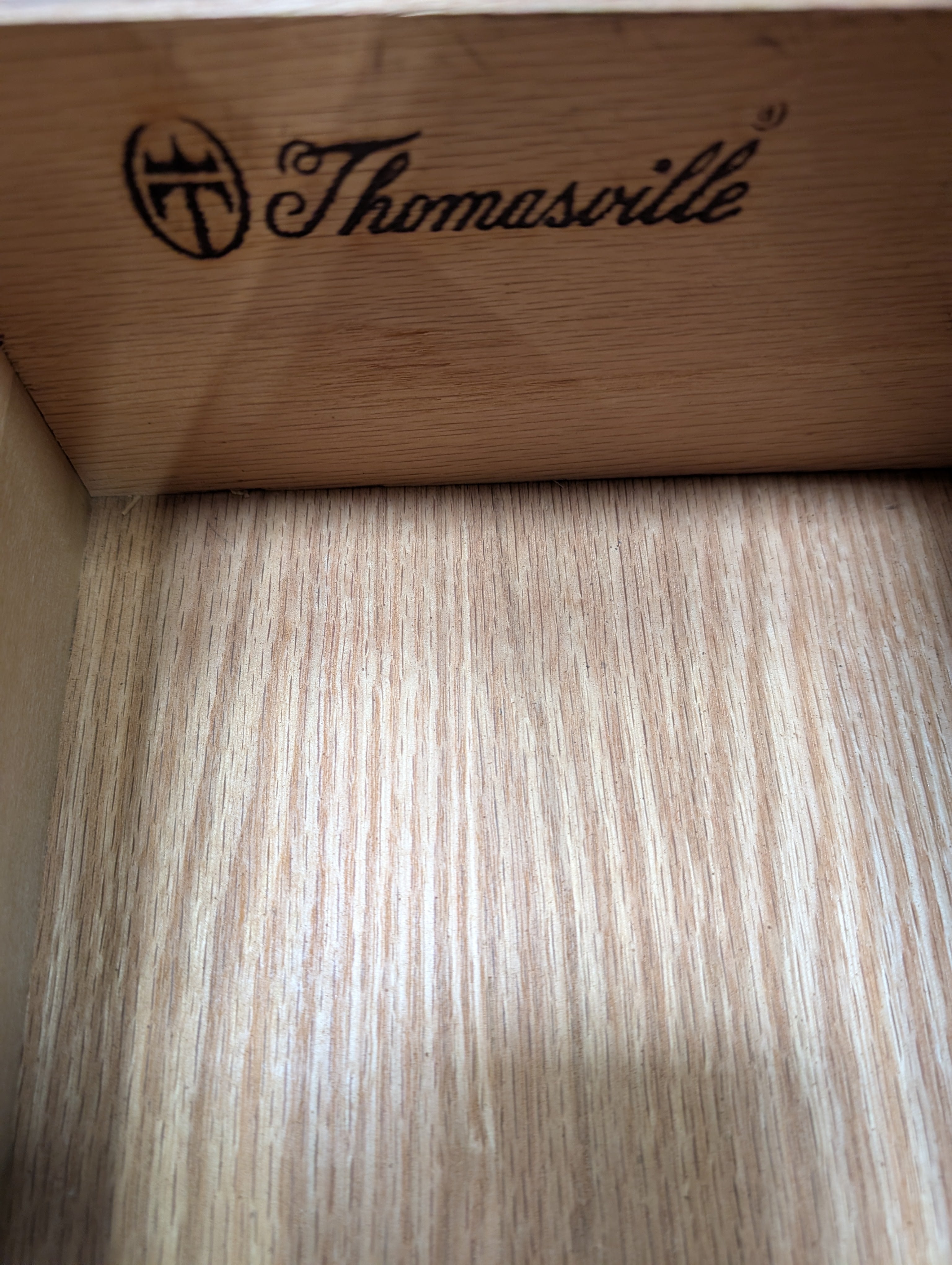 Traditional Hardwood Thomasville Drop-Leaf Cabinet with Inlaid Veneer