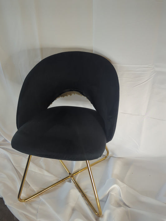 Black and gold chair (AS IS)