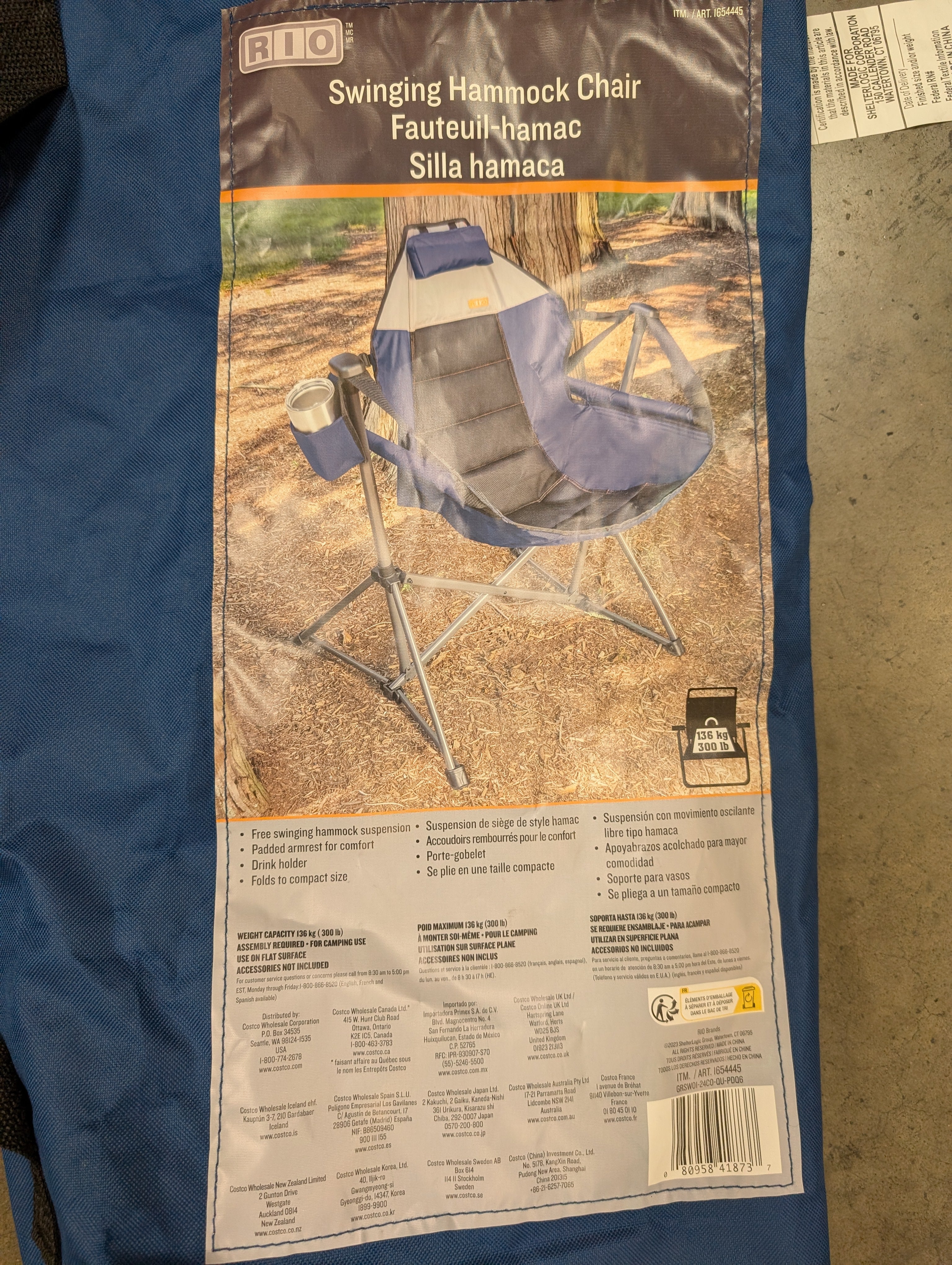 RIO Portable Swinging Hammock Chair Outdoor Folding Seat