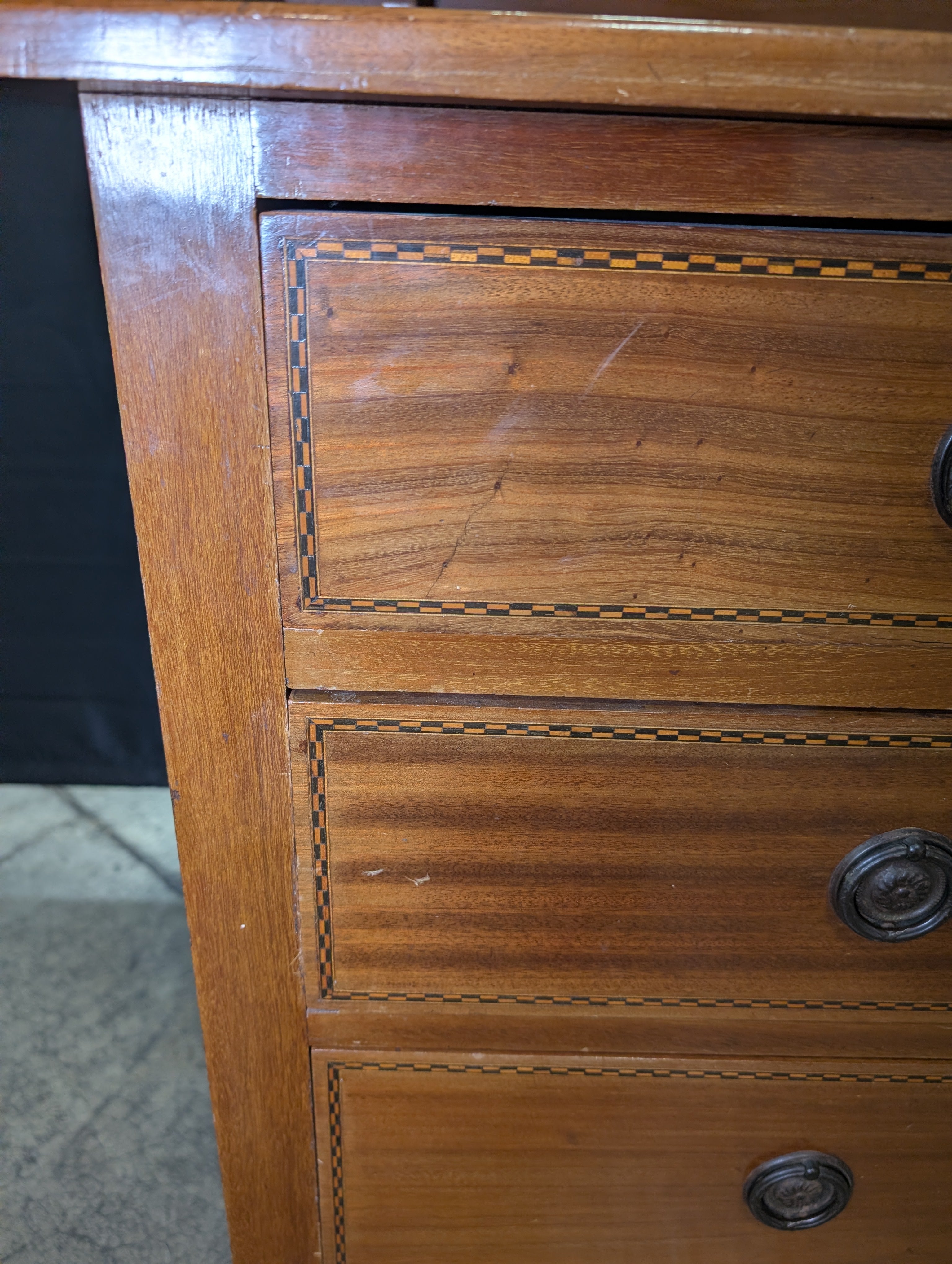 Classic Wooden Dresser with Tilting Mirror and Shelf