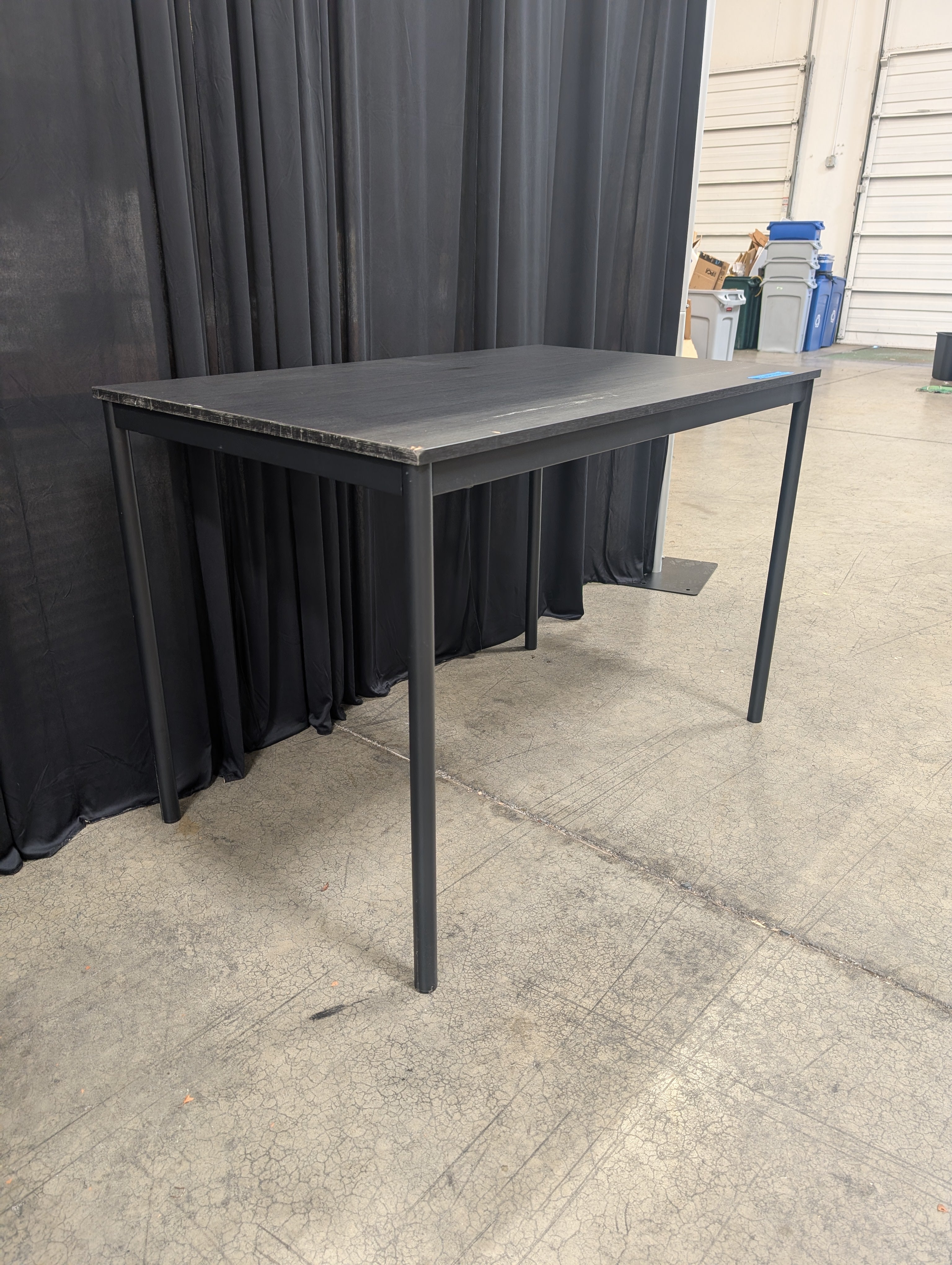 Simple Dark Grey Rectangular Desk