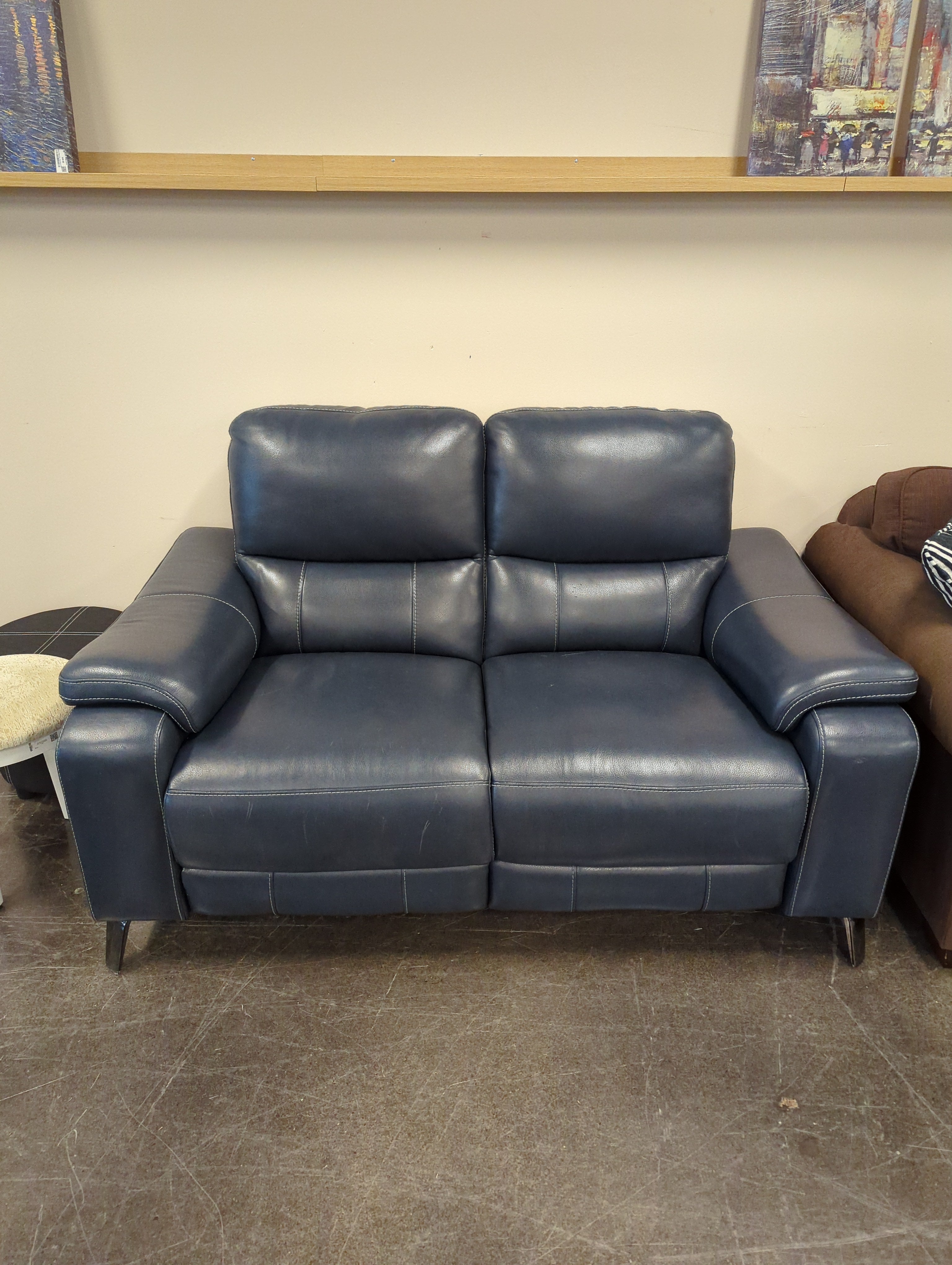Costco Indigo Bay Leather Power Reclining Loveseat