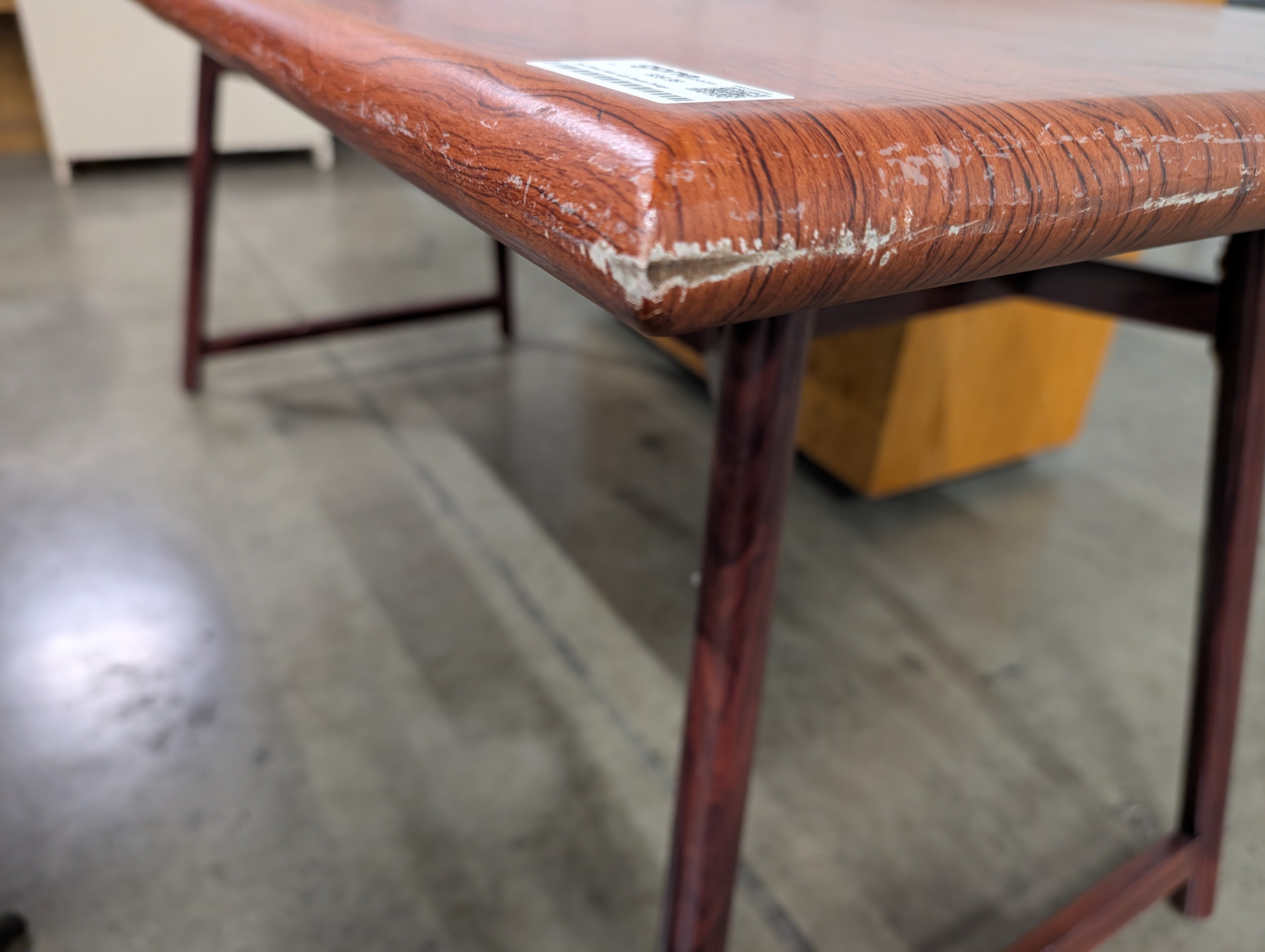 WAREHOUSE SALE: Dark Wood Table with Simple Design