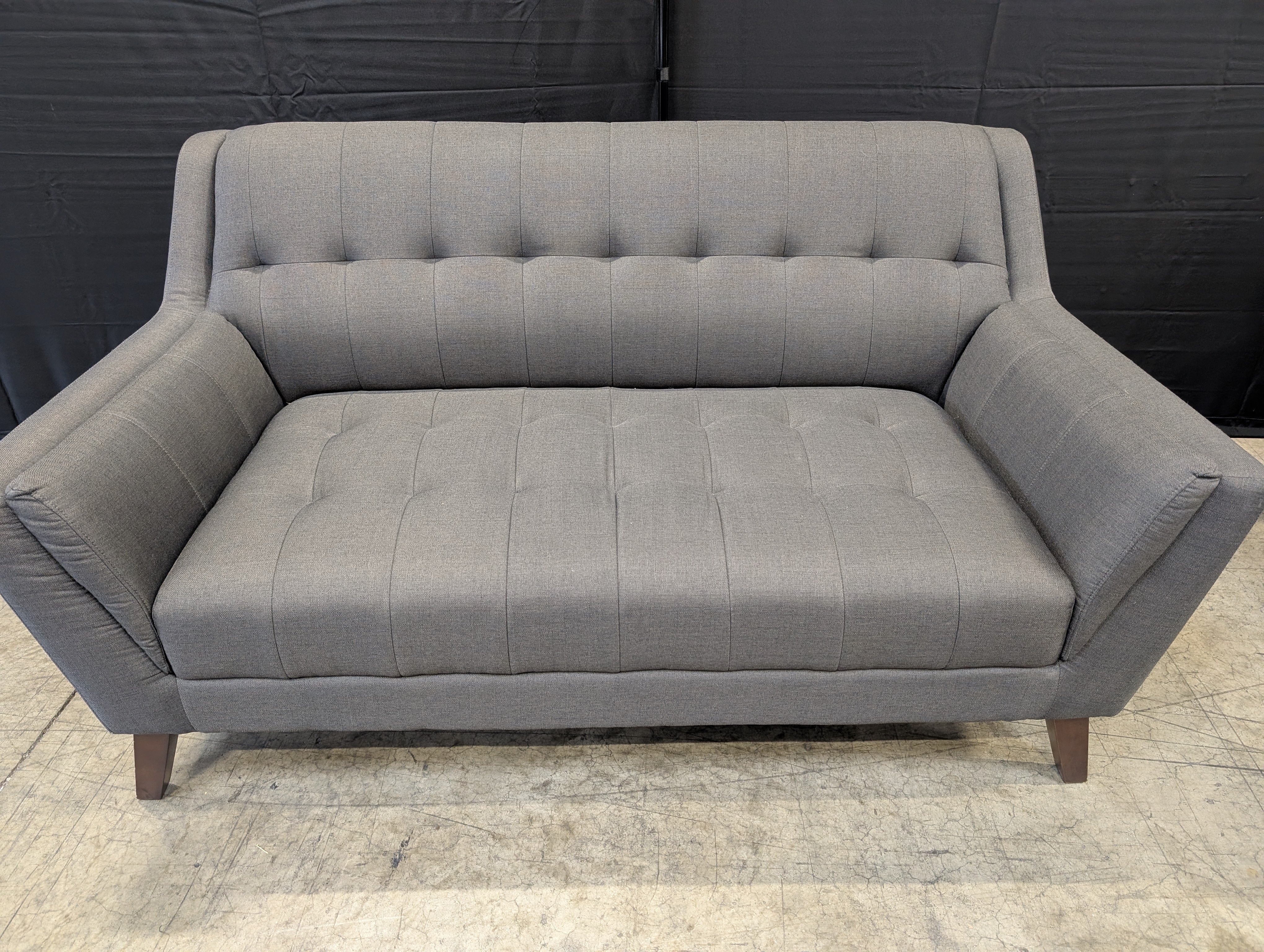 Mid-Century Modern Tufted Loveseat Sofa