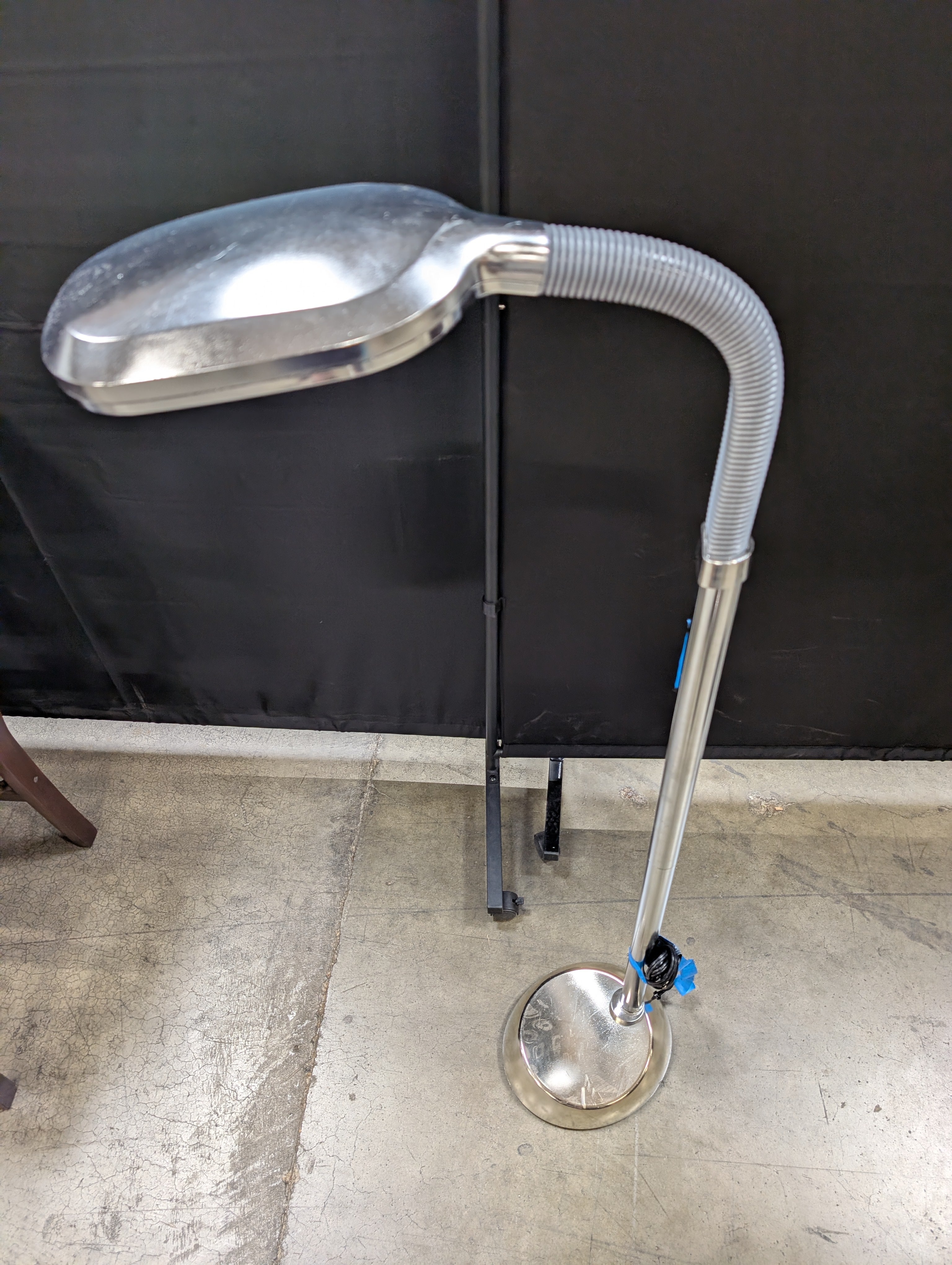 Adjustable Gooseneck Reading Floor Lamp in Chrome