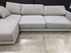 Crate&Barrel Modern Grey Fabric Sectional Sofa