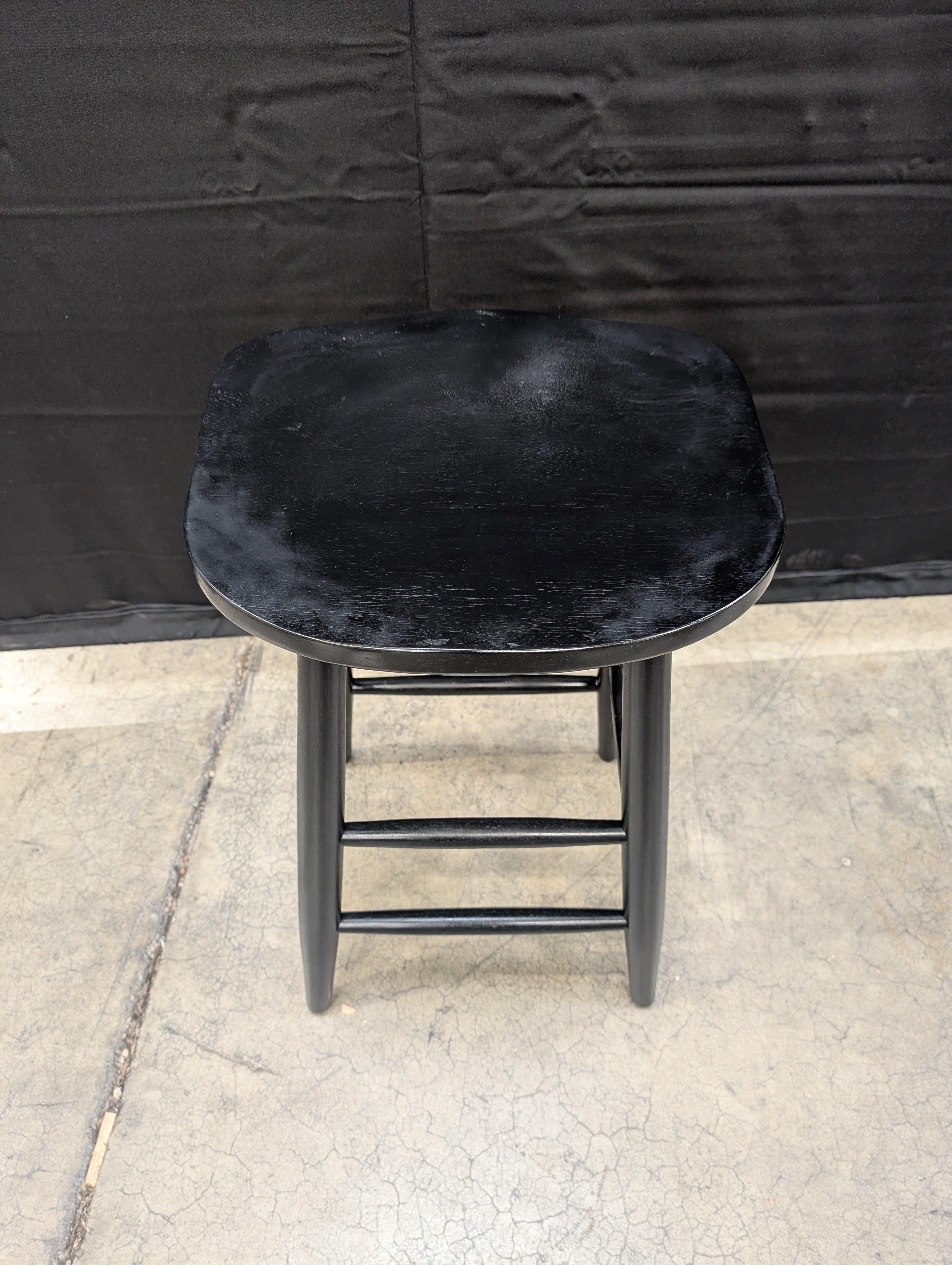 Black Wood Bar Stool