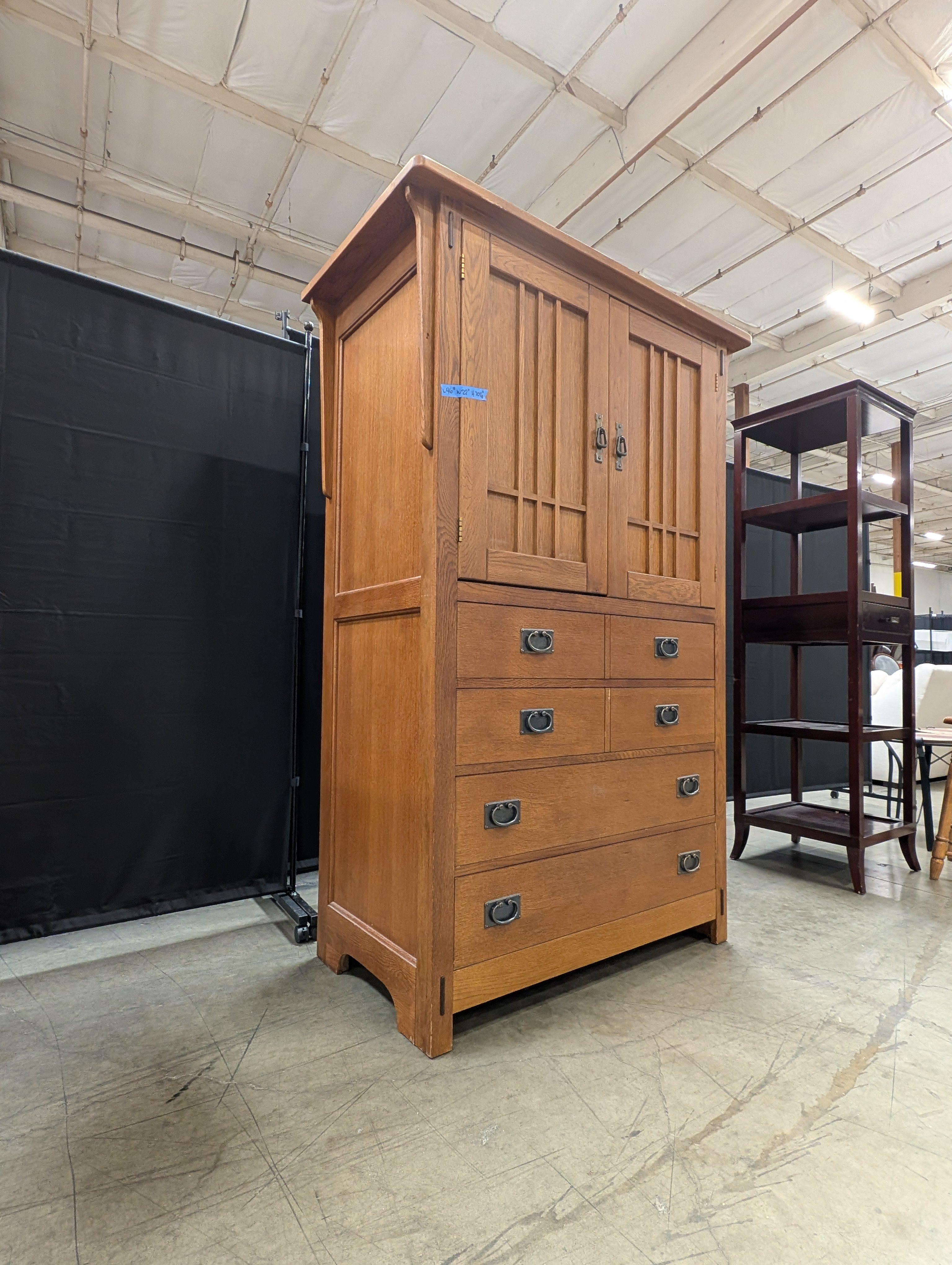 Hooker Furniture Craftsman Oak Armoire with Multiple Drawers