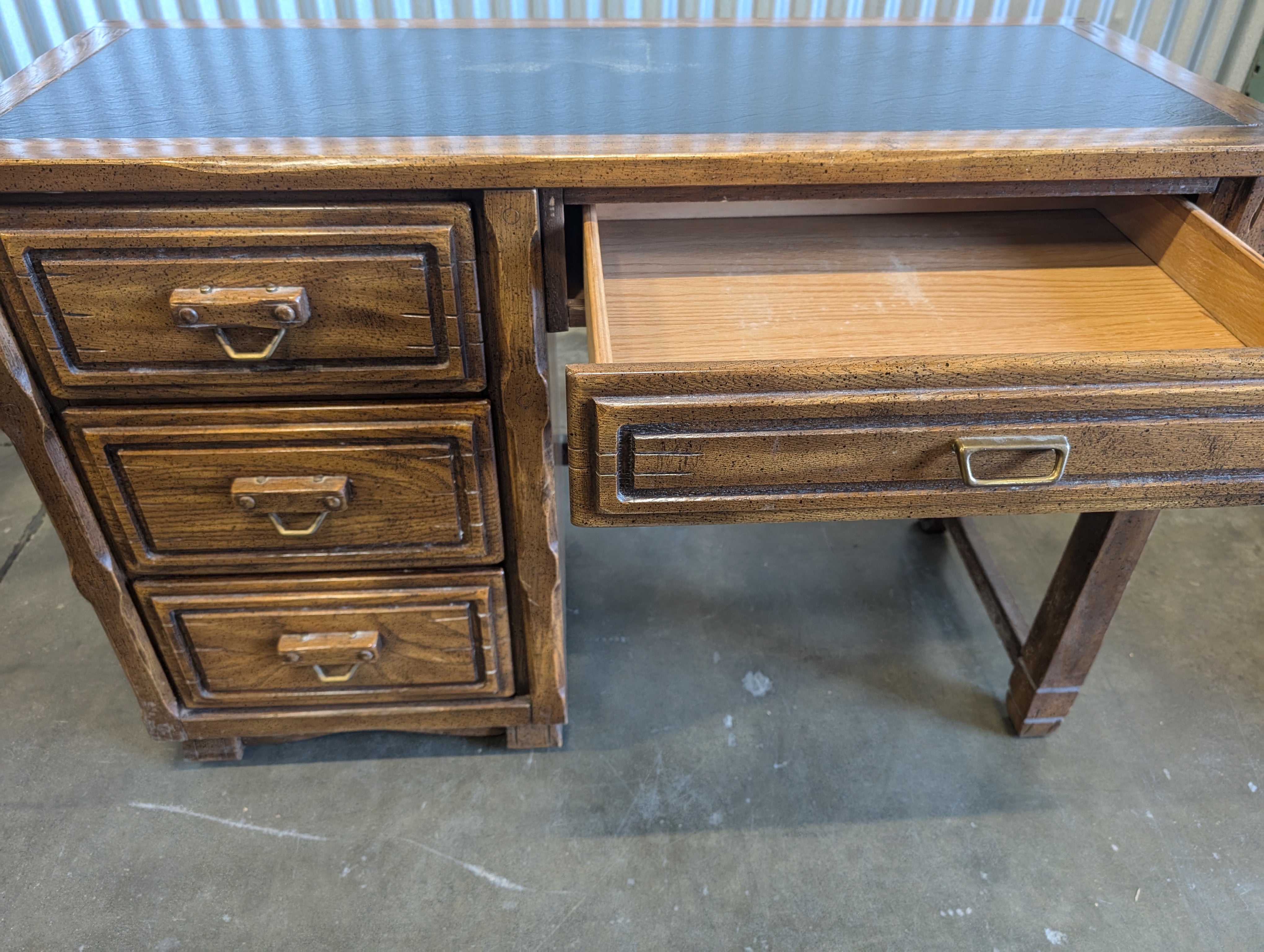Vintage Black Top Desk