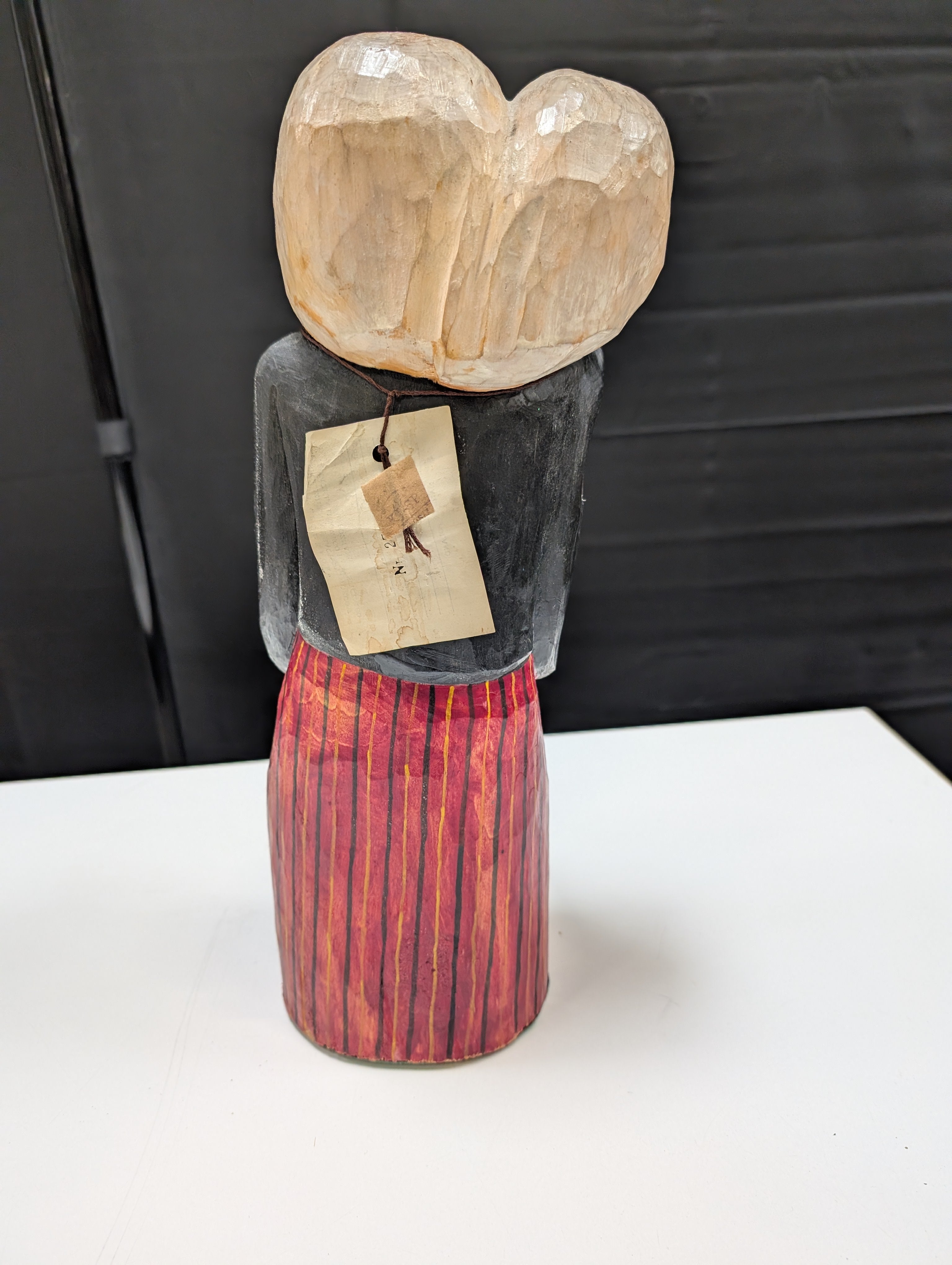 Hand-Carved Wooden Folk Art Family Sculpture