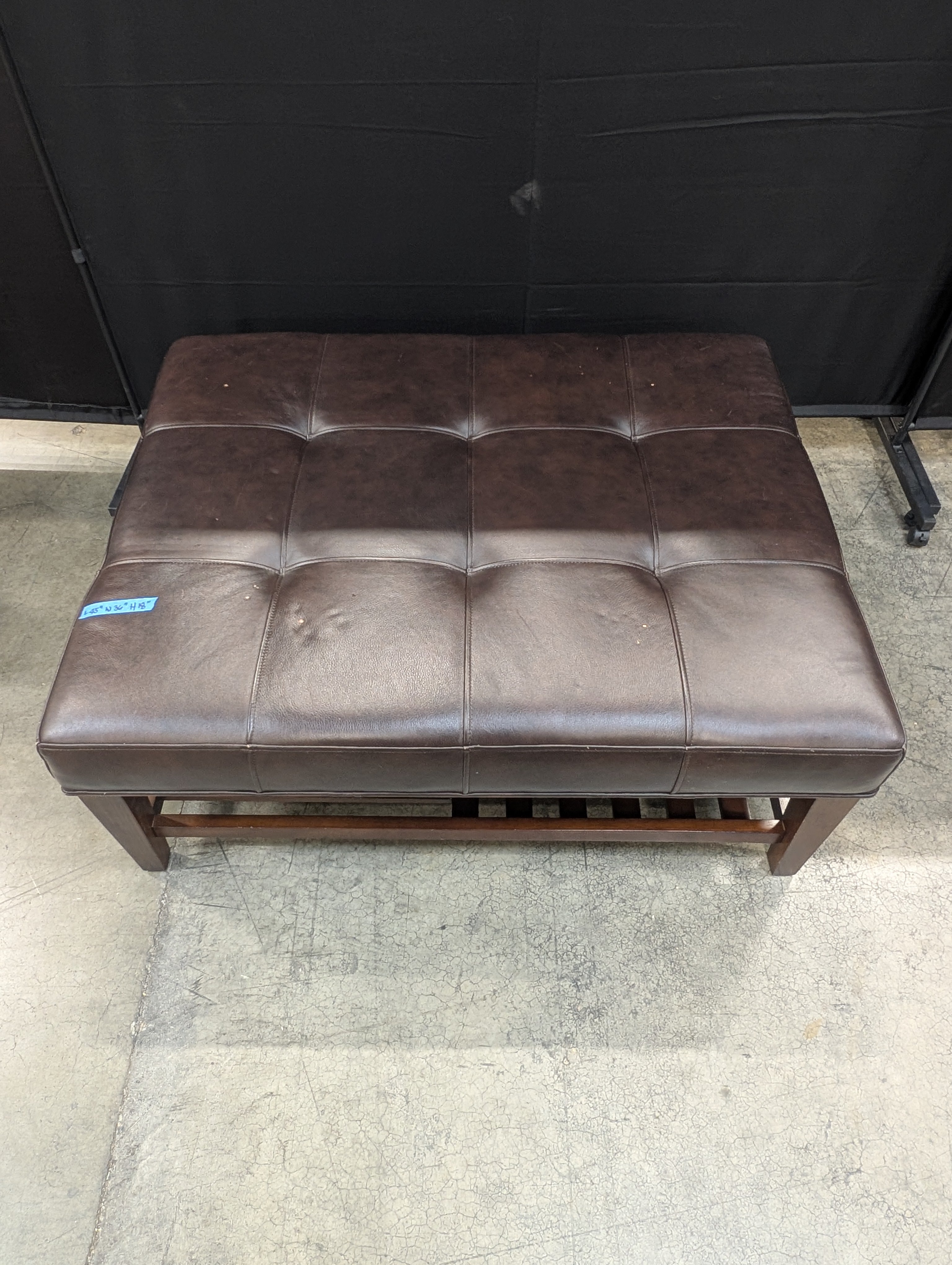 Dark Brown Tufted LaZboy Large Ottoman
