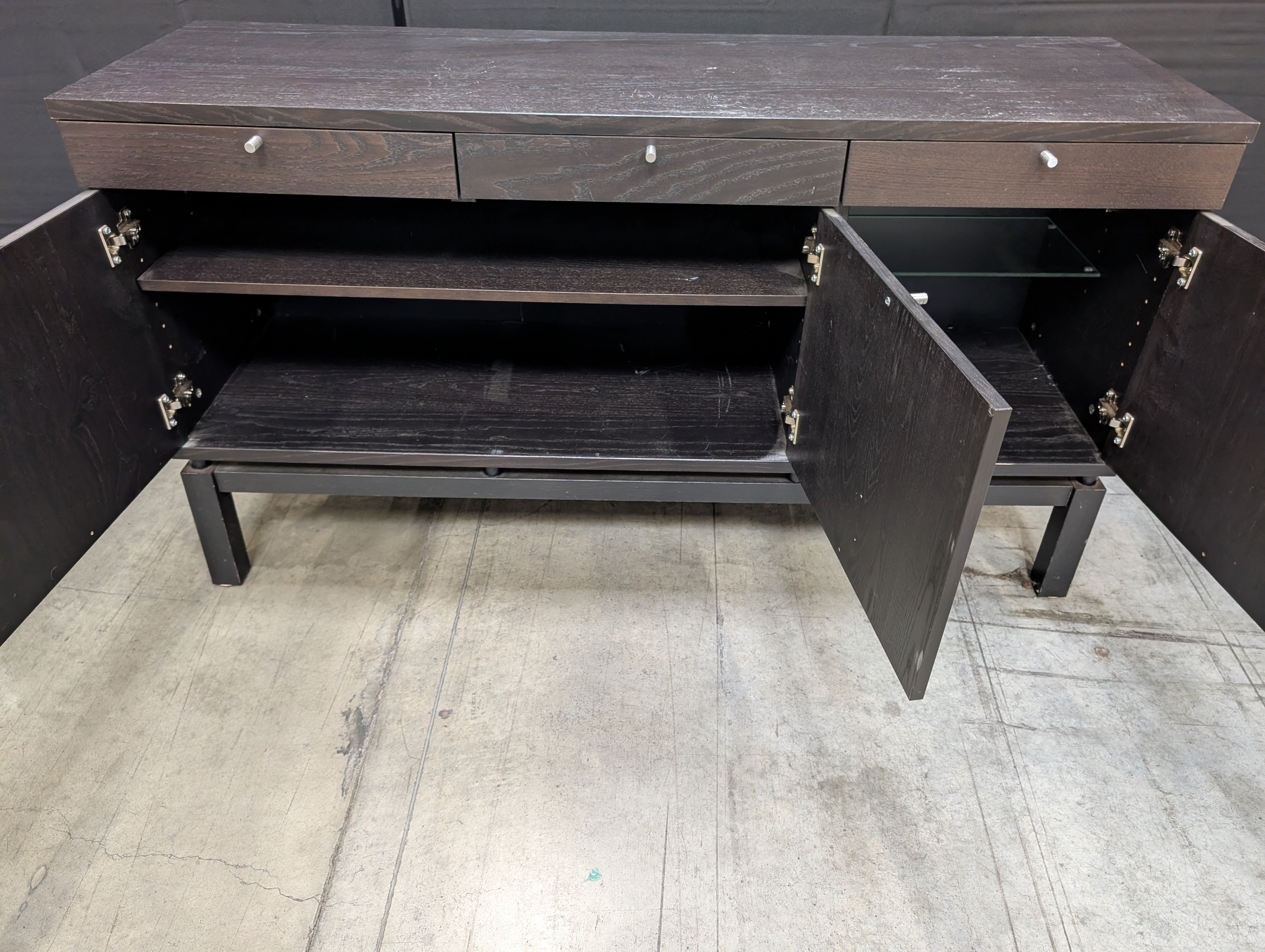 Sleek Black Credenza