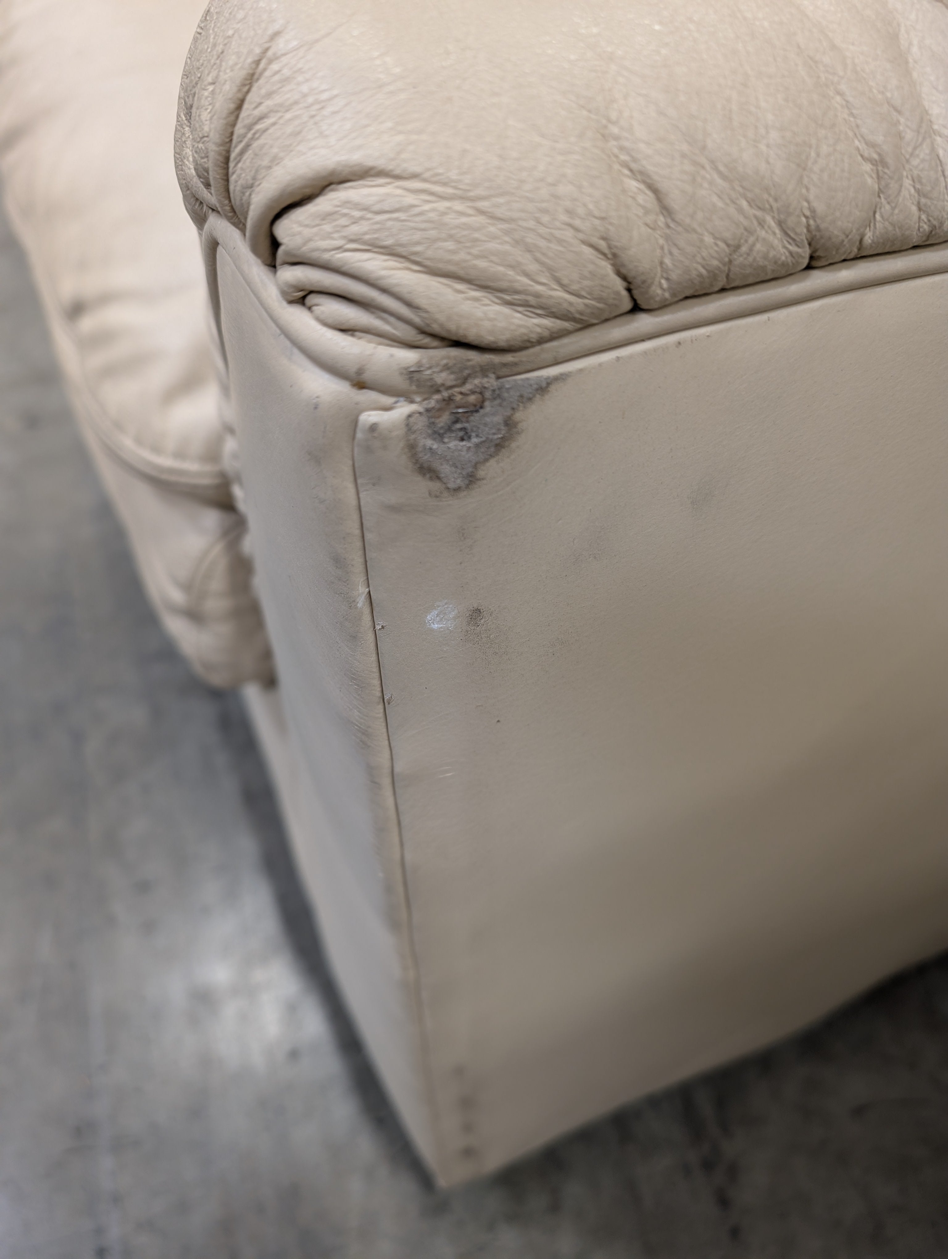 Emerson Leather Cream Sofa