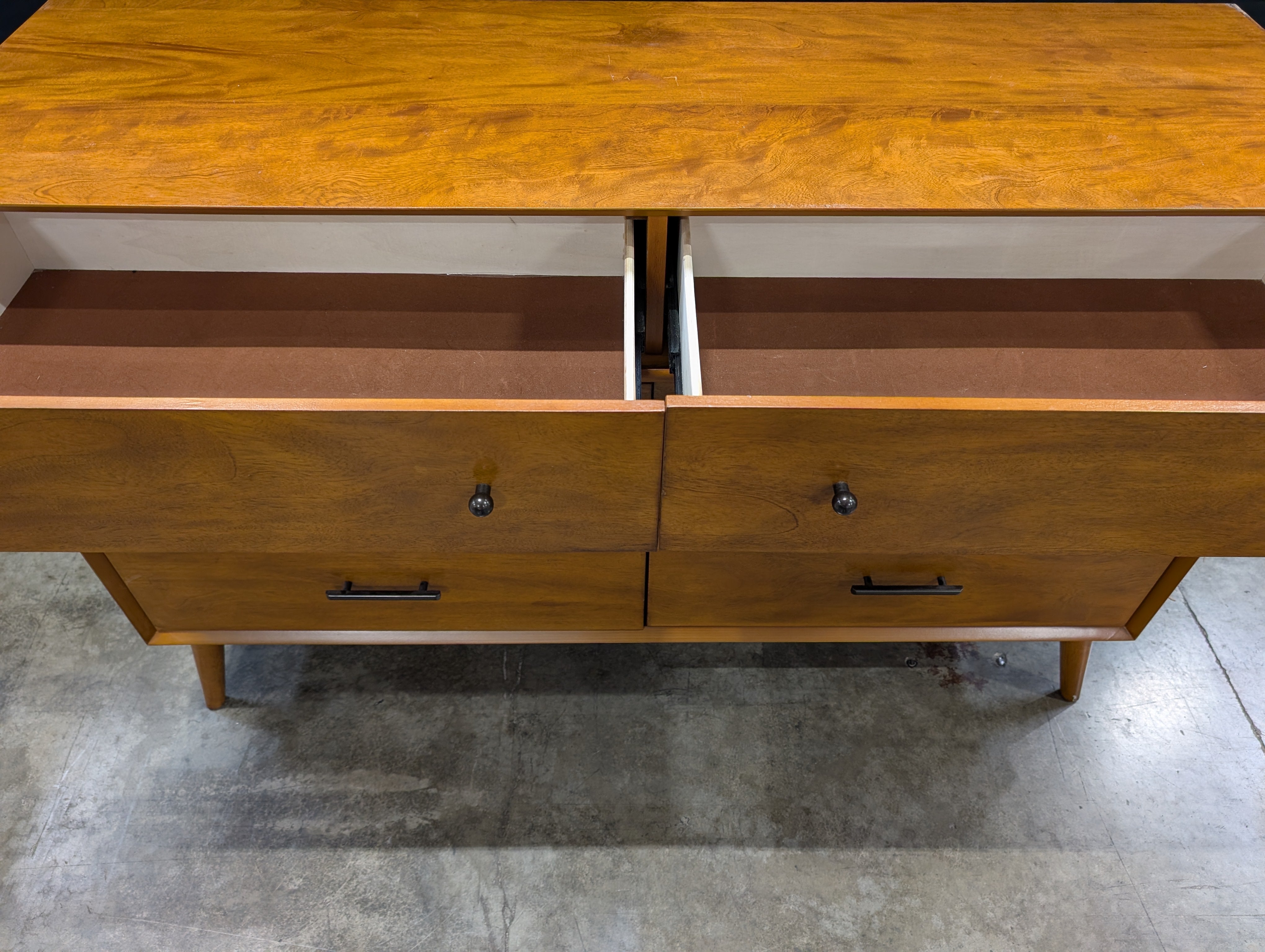 Mid-Century Modern Style Wooden Dresser with Tapered Legs