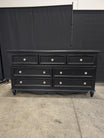 Bassett Furniture Black Seven Drawer Dresser