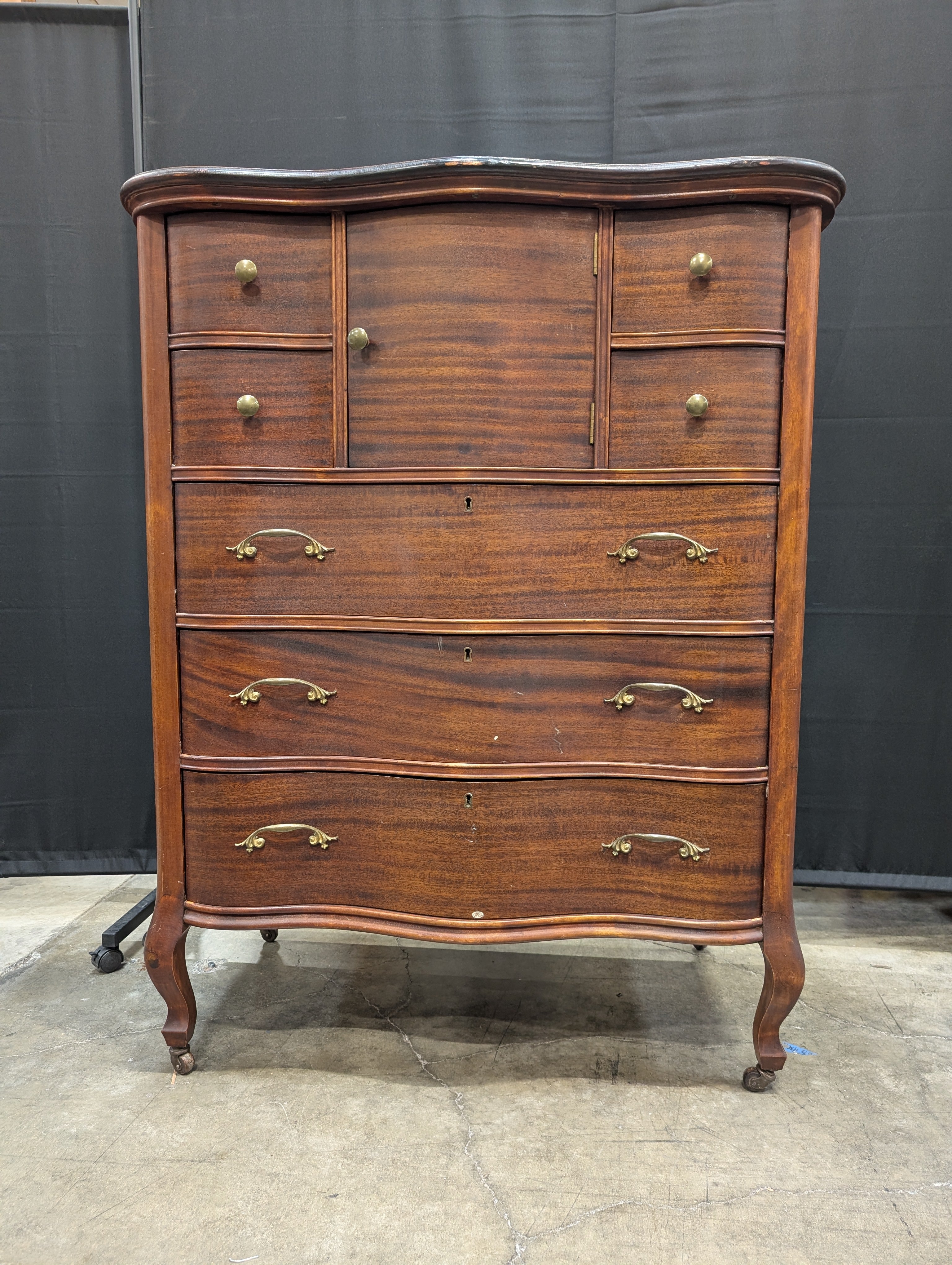 Woodard Furniture Company Vintage Chest of Drawers with Curved Front