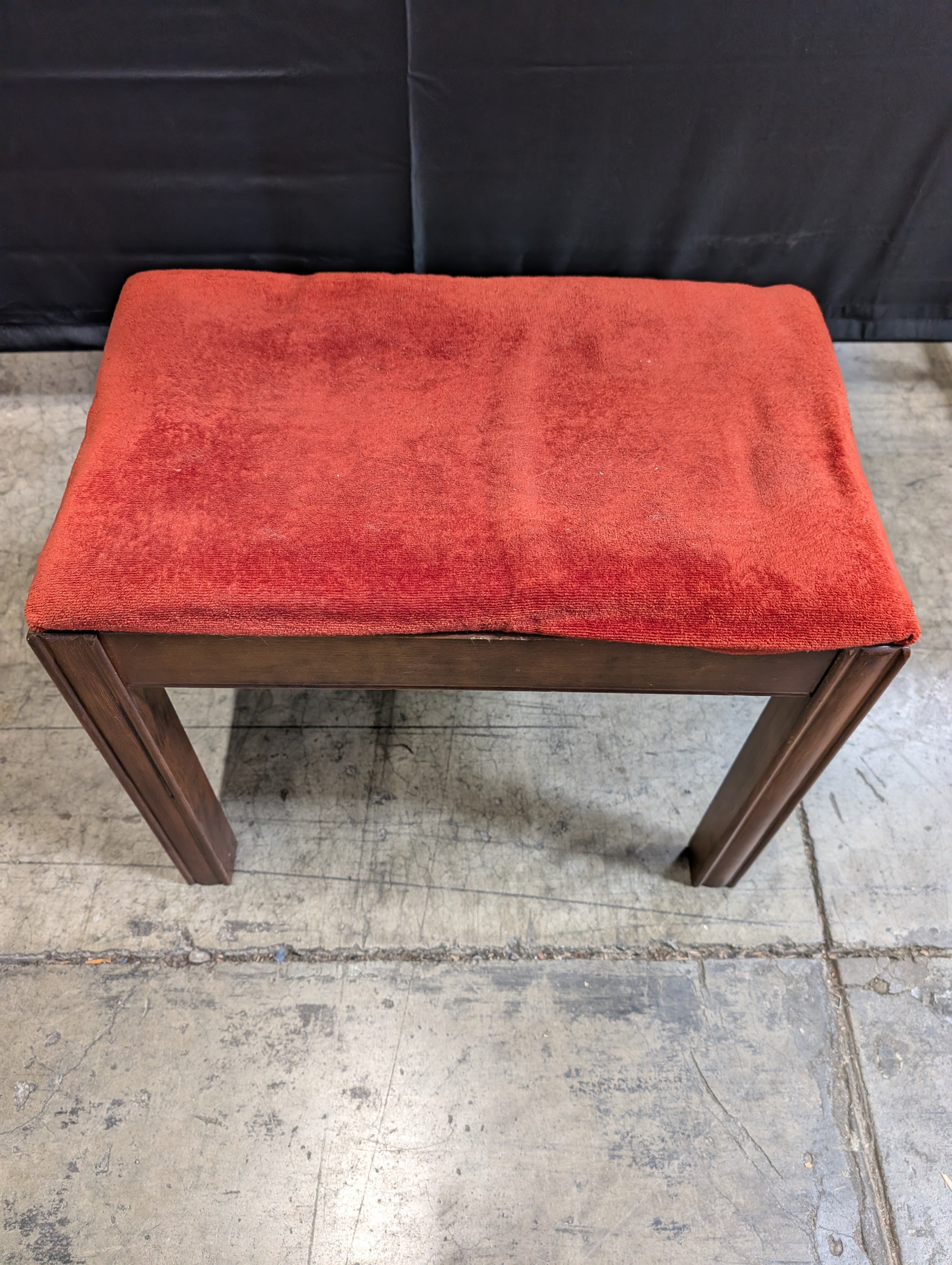 Red Reupholstered Stool