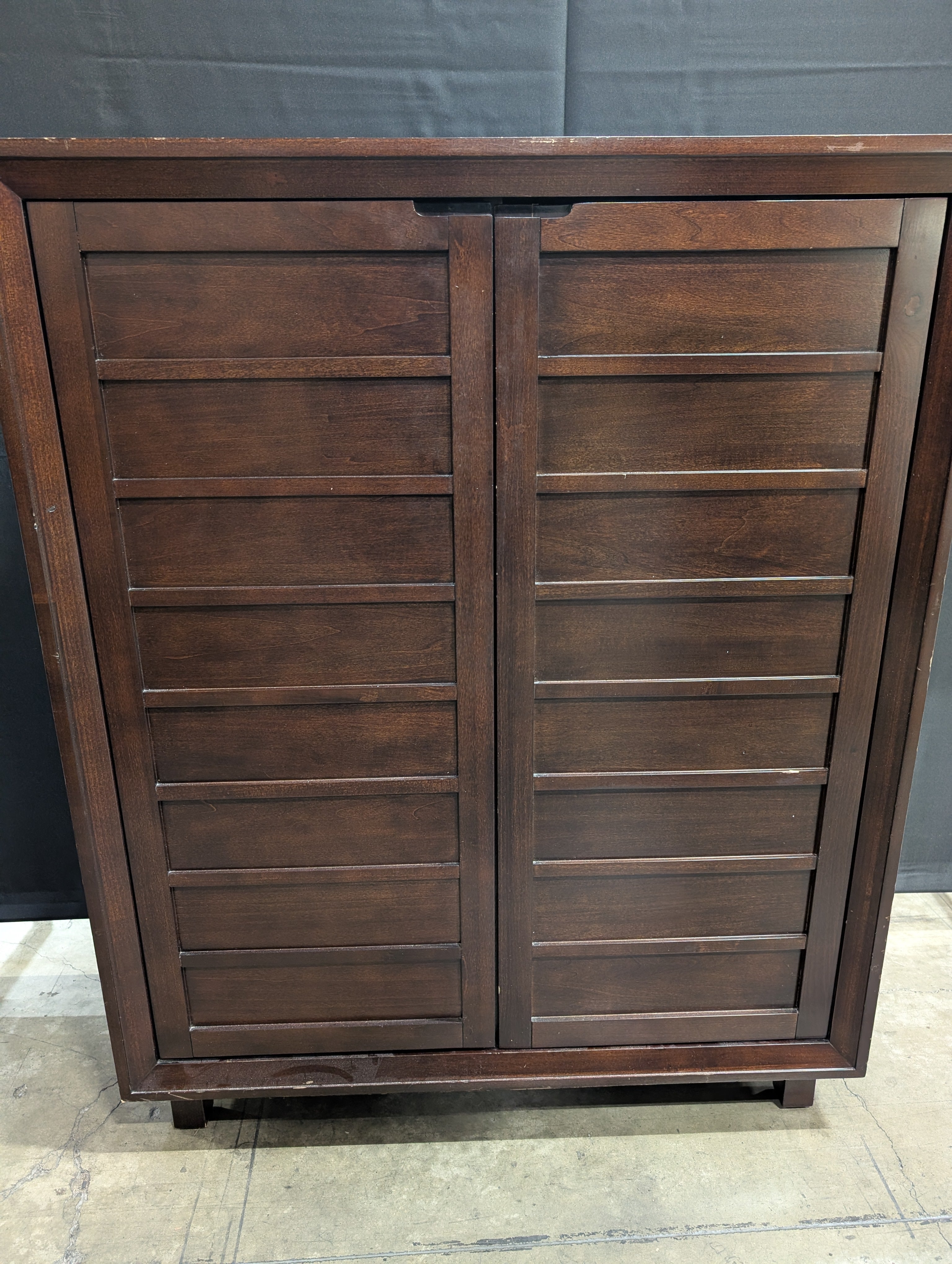 CRATE&BARREL Dark Wood Storage Cabinet