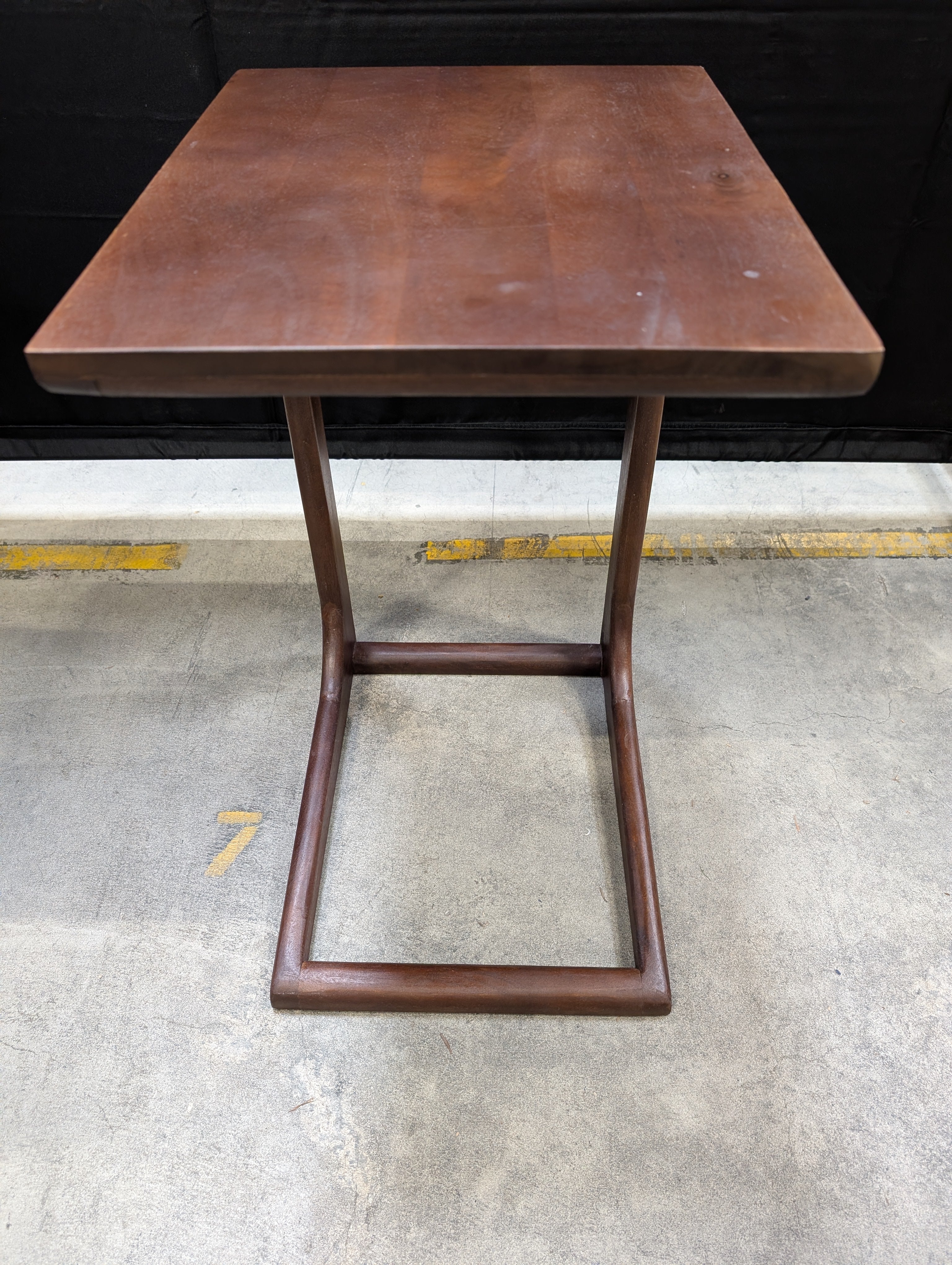 Compact Dark Wood Accent Table