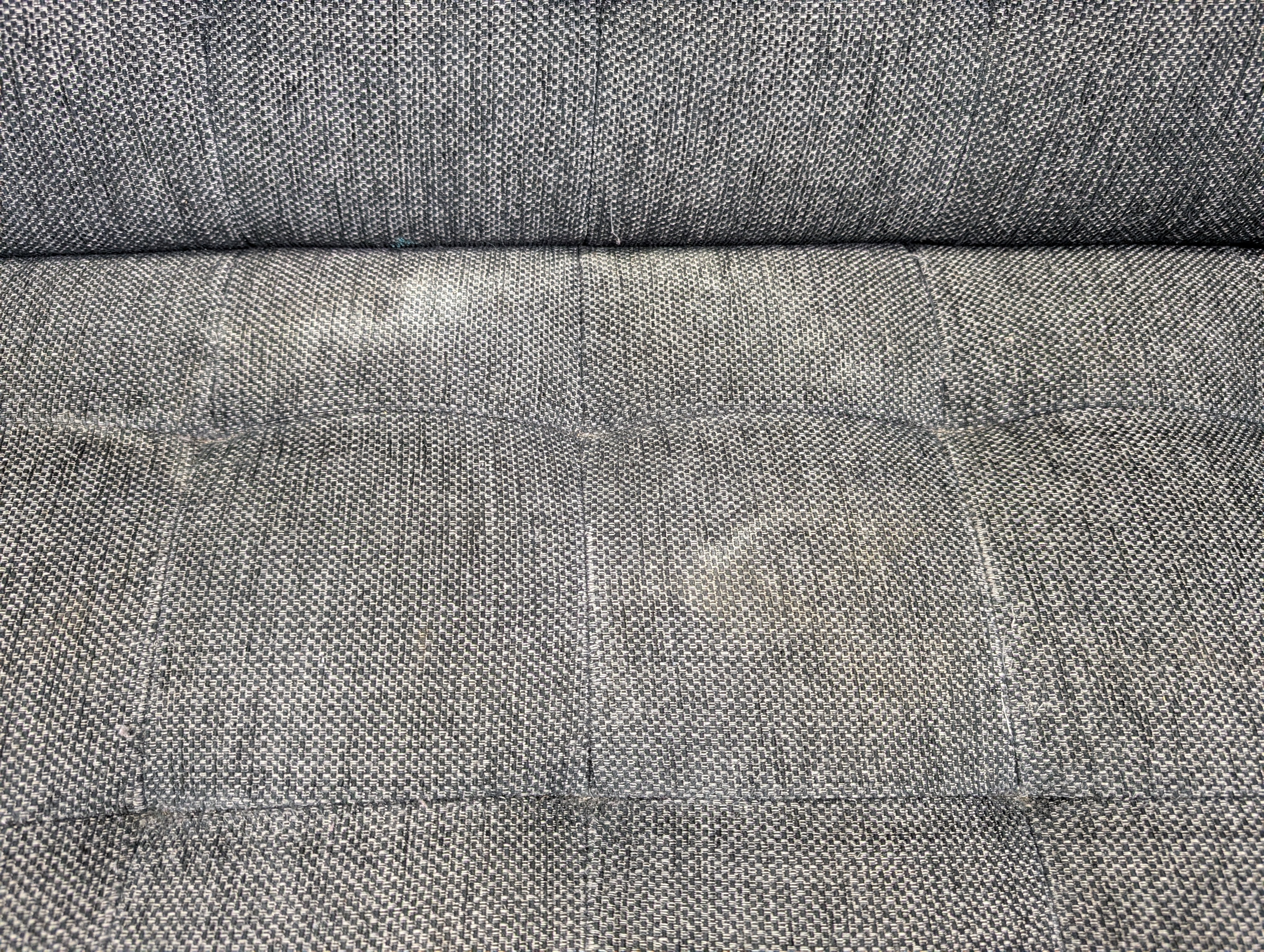 Used Dark Grey Tufted Fabric Loveseat Sofa