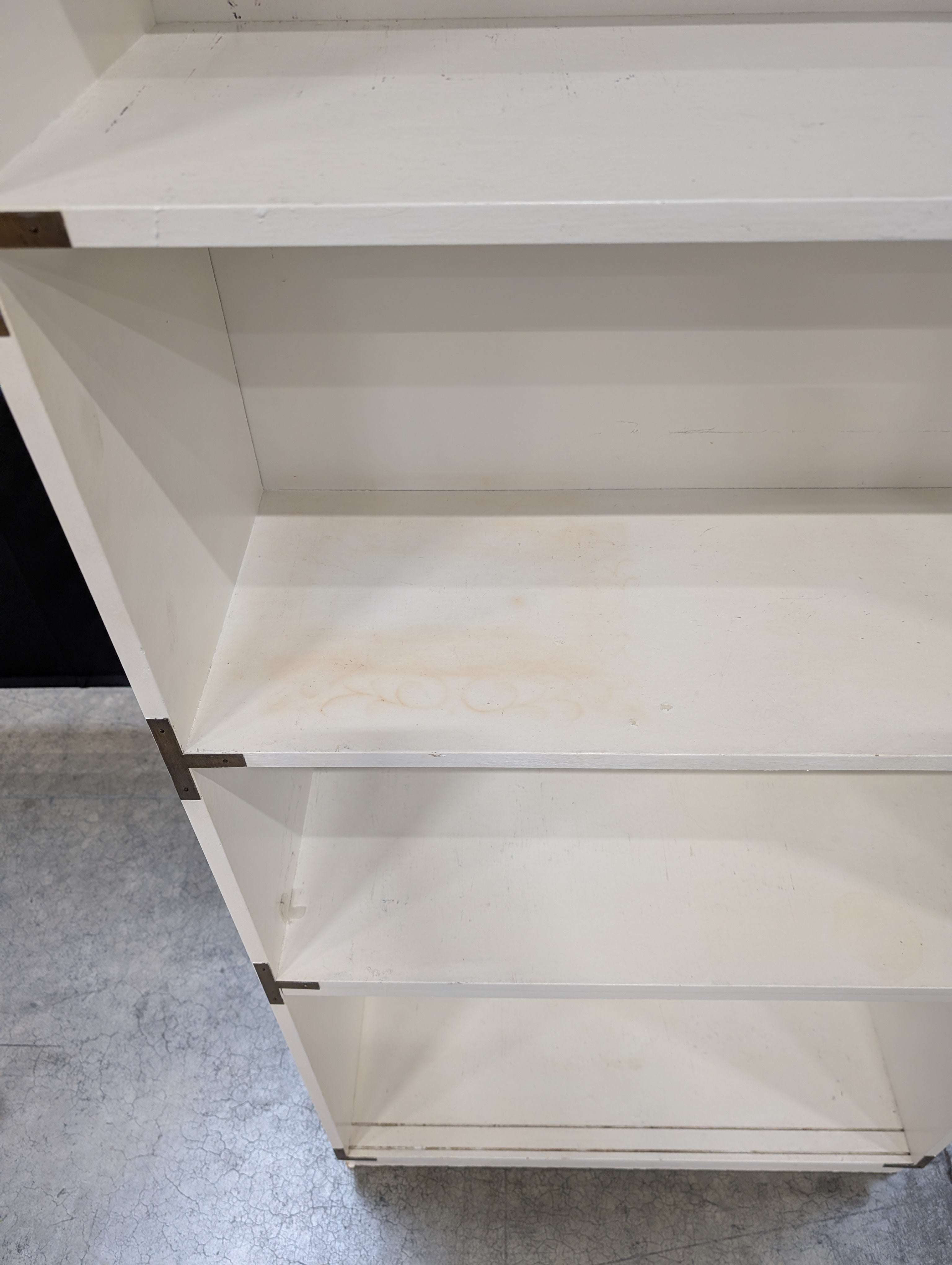 Used White Four-Shelf Bookcase