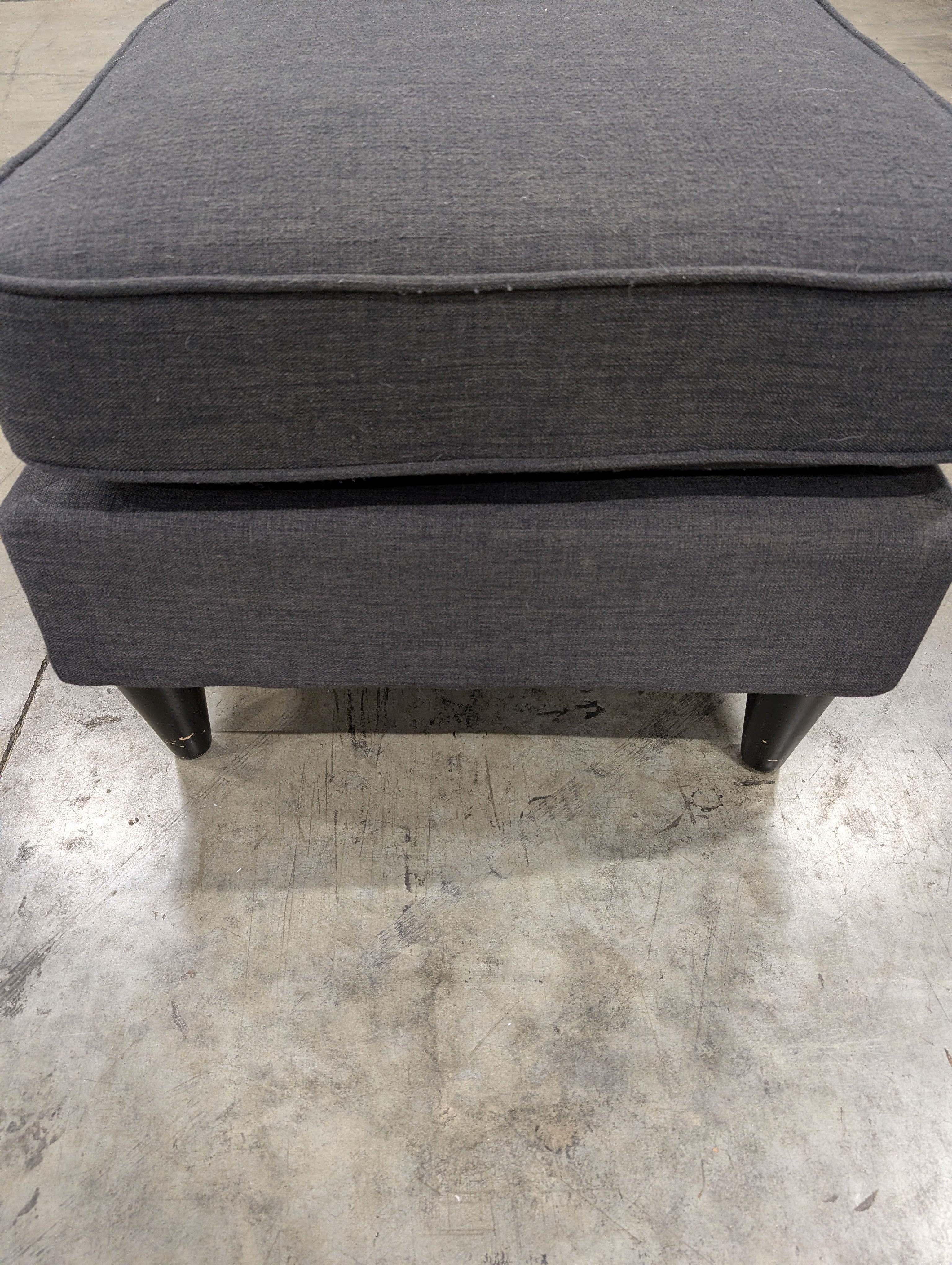 Versatile Grey Fabric Upholstered Ottoman Footstool