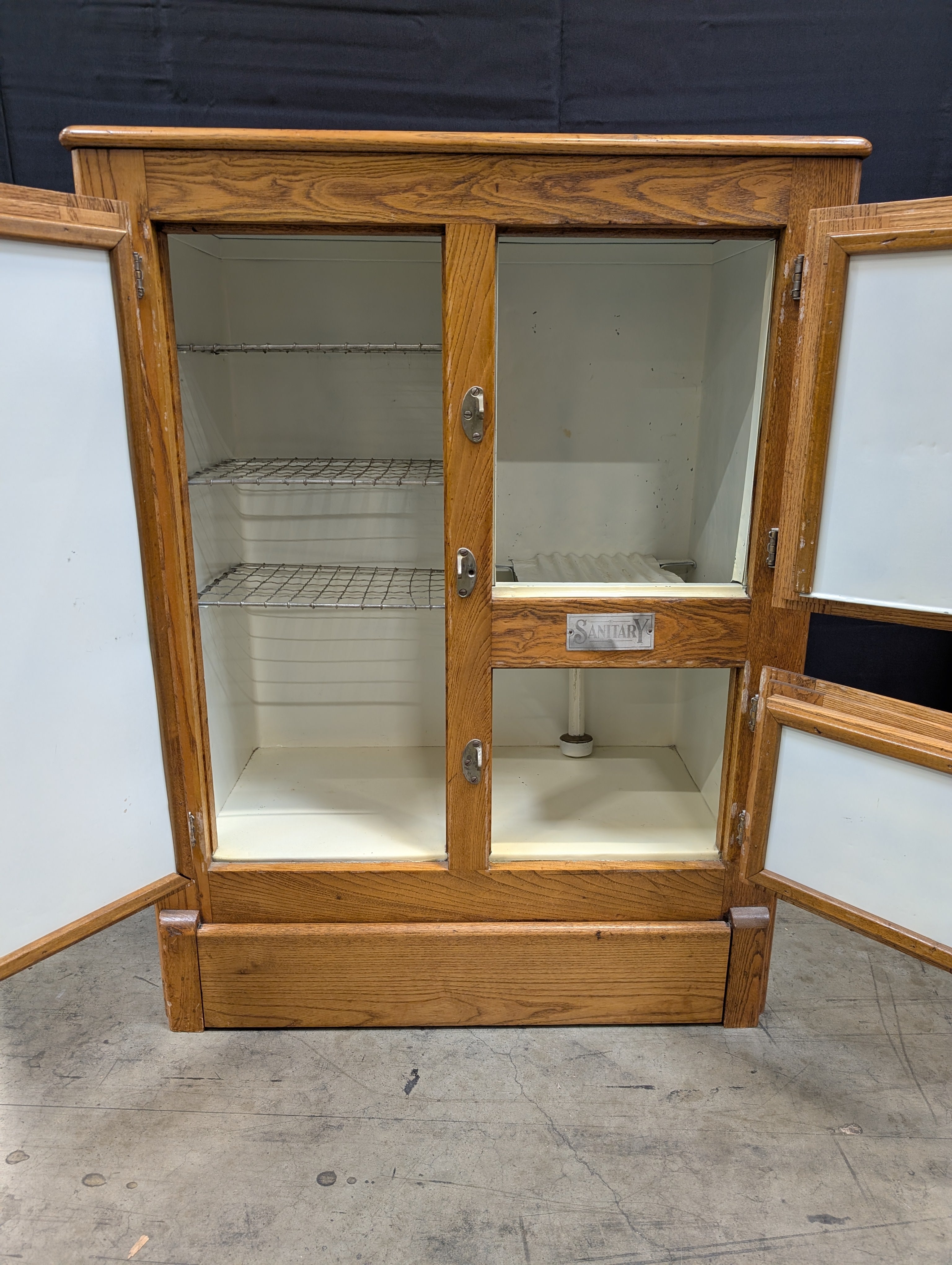 Vintage Oak Ice Box Cabinet