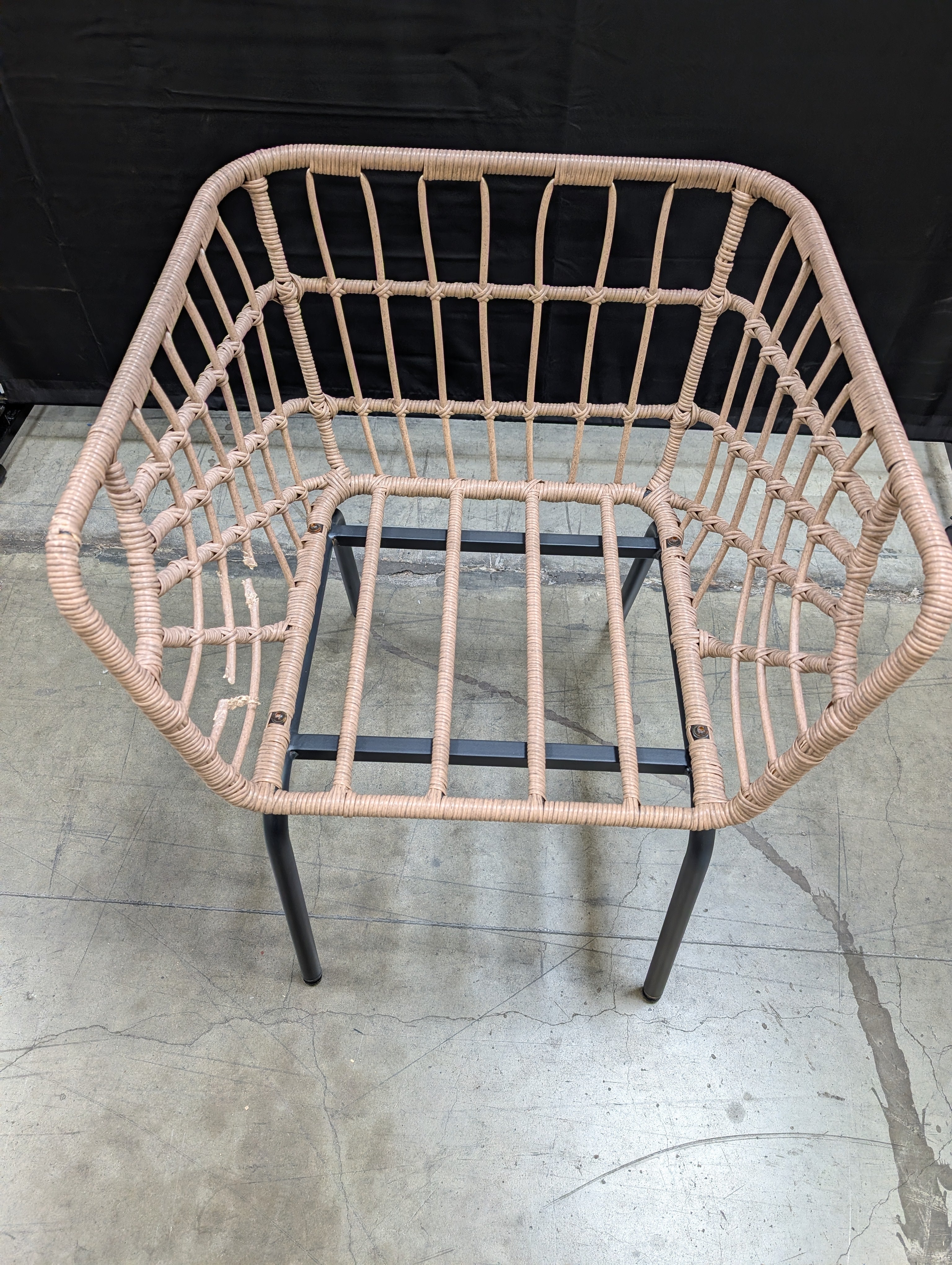 Modern Woven Patio Armchair with Cushions
