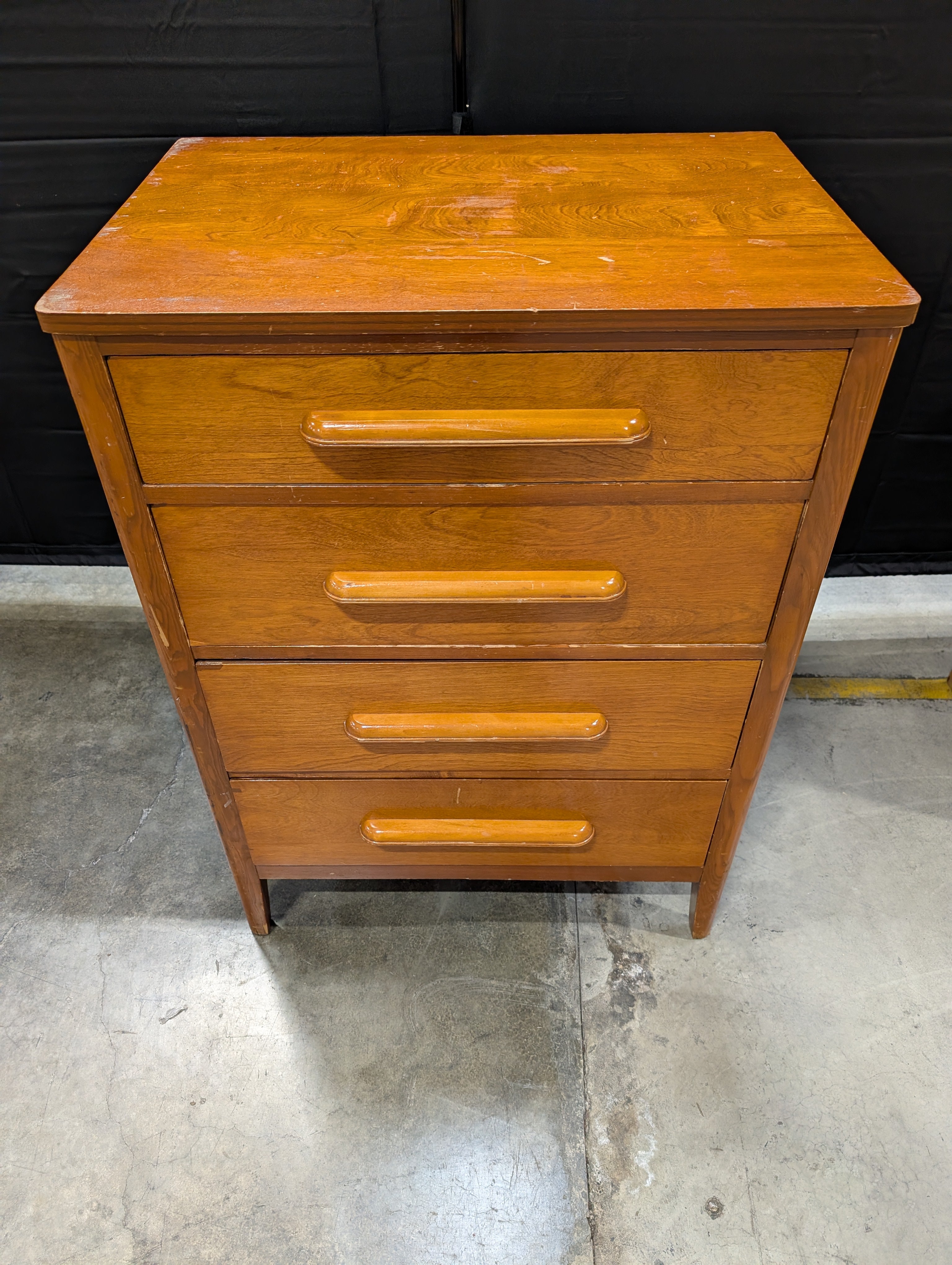 Vintage Mid-Century Style Three-Drawer Wood Dresser