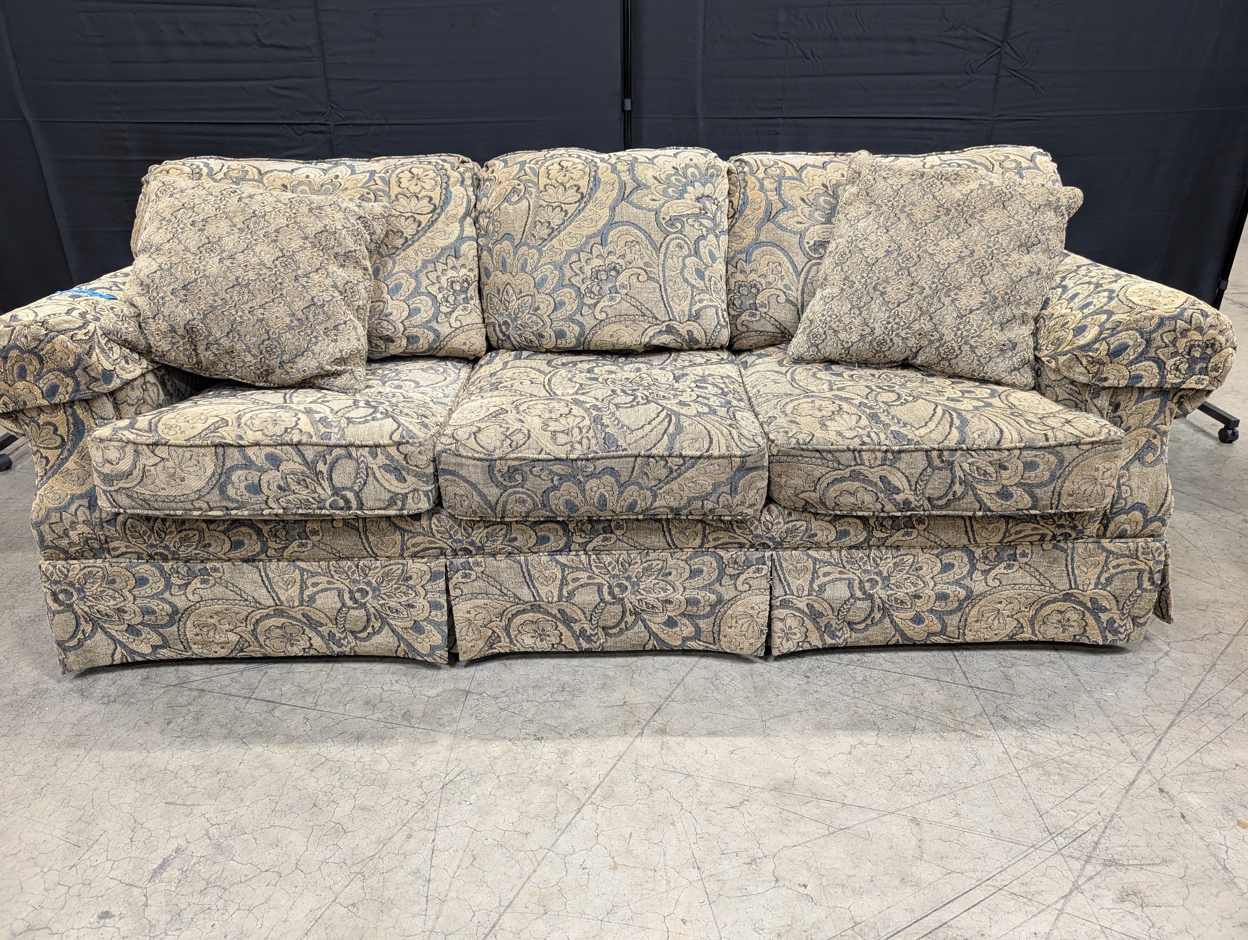 Flexsteel Ornate Damask Pattern Sofa