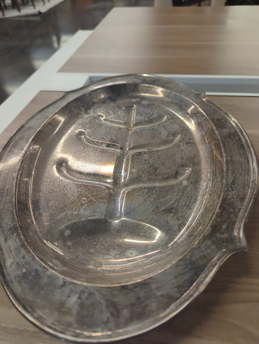 Silver tin platter