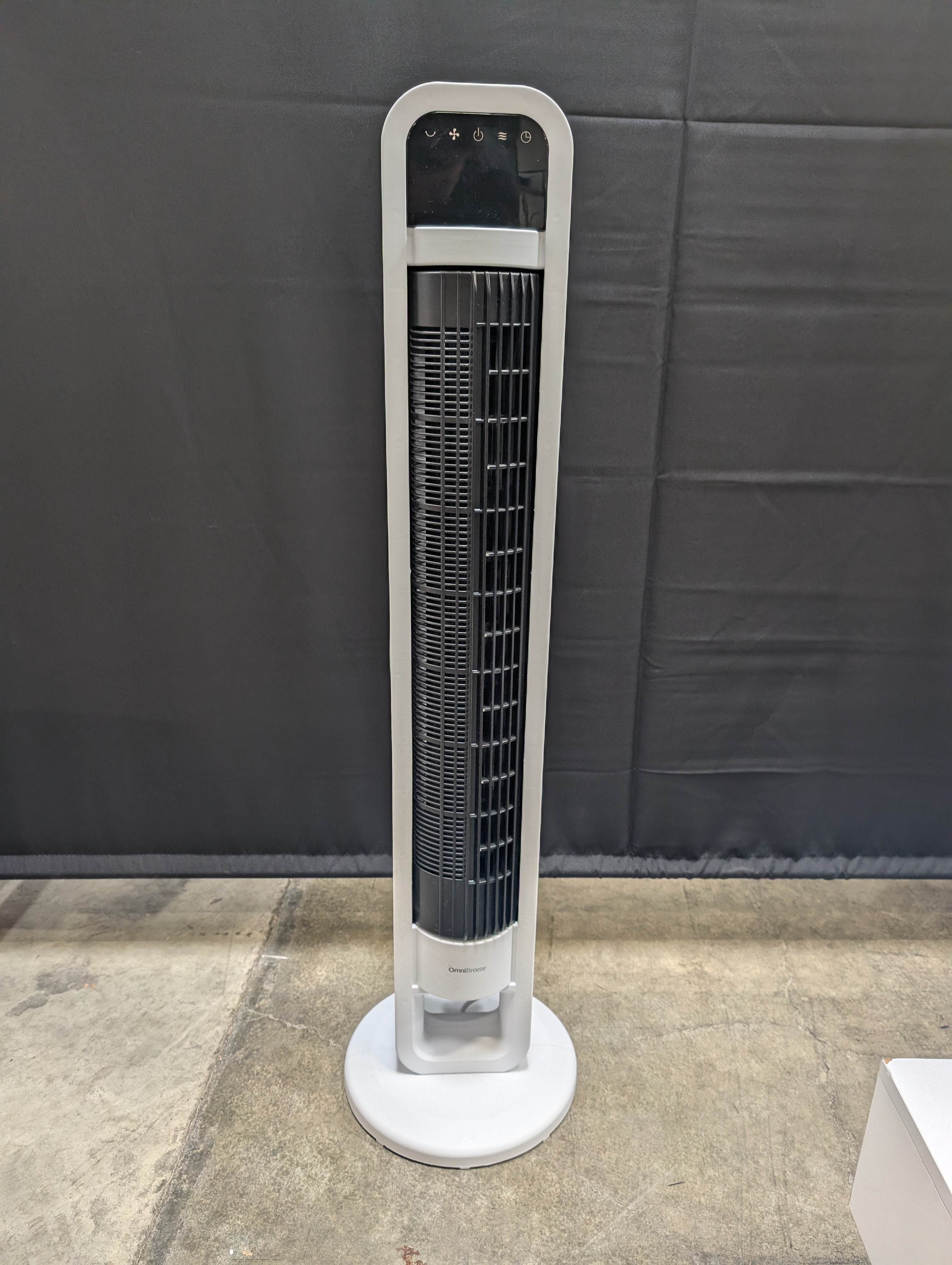 Modern White Oscillating Tower Fan with Remote Control