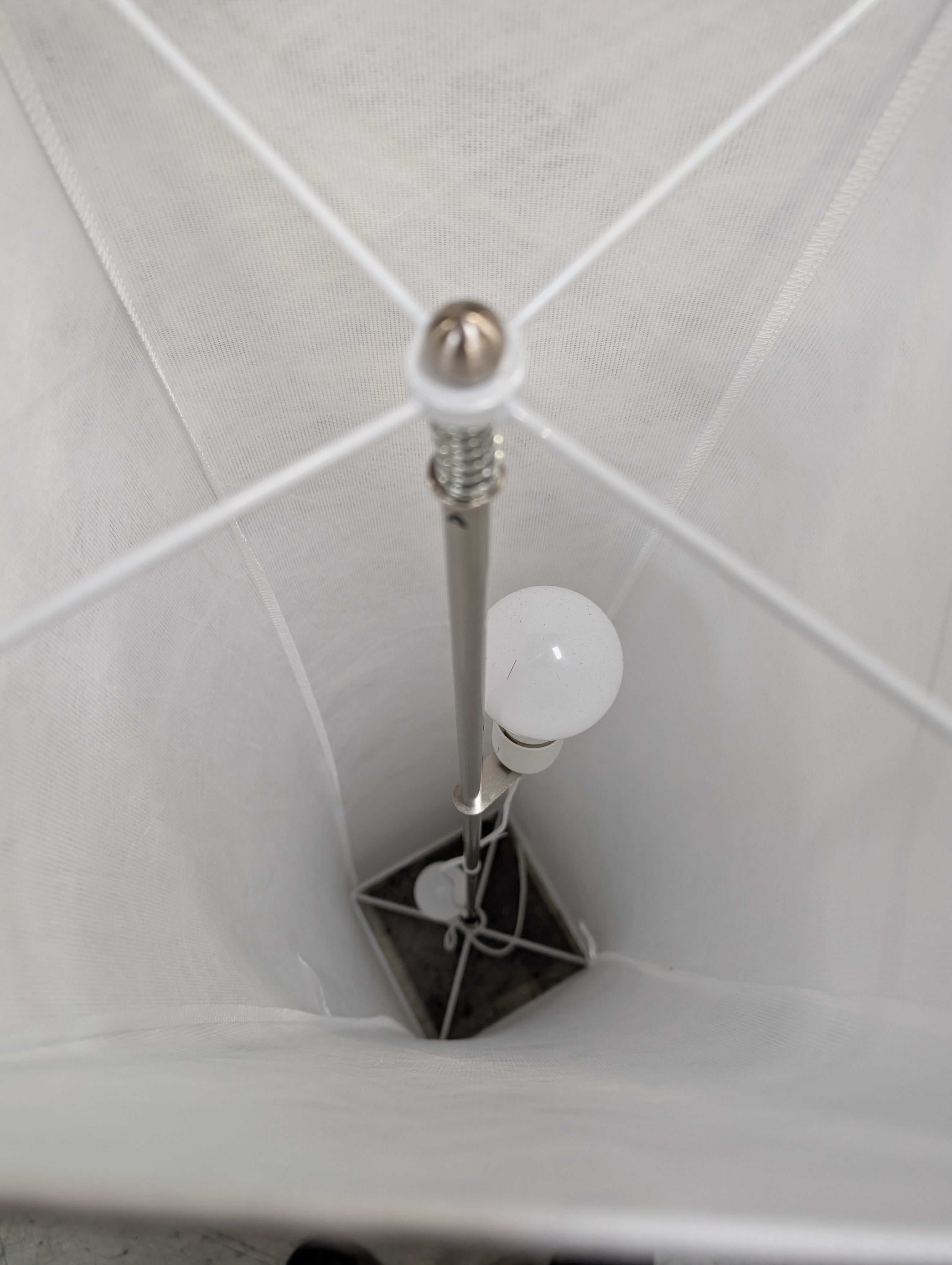 Minimalist Square Column Floor Lamp in White Paper