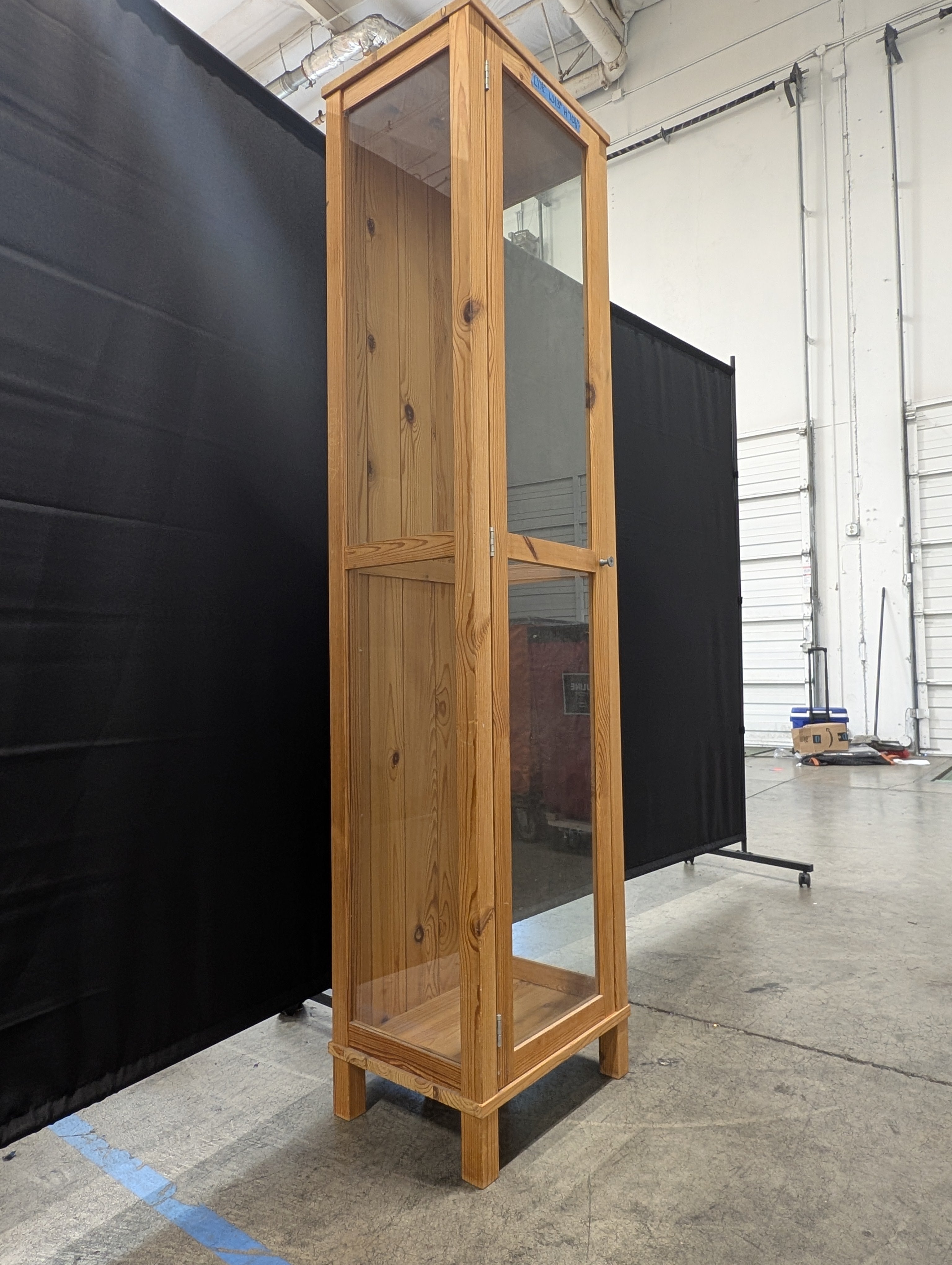 Slender Wood and Glass Display Case