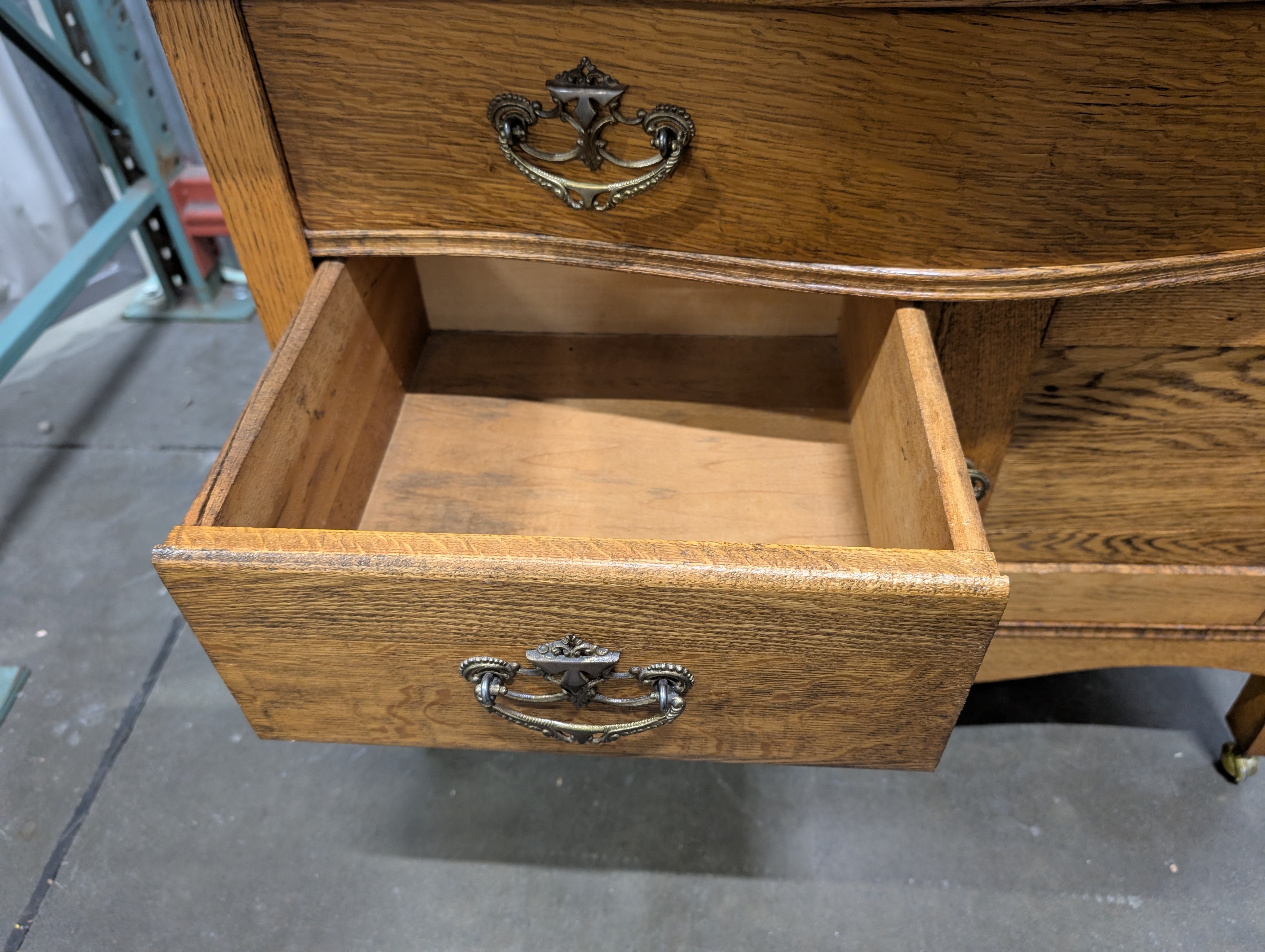 Antique Oak Vanity No Mirror